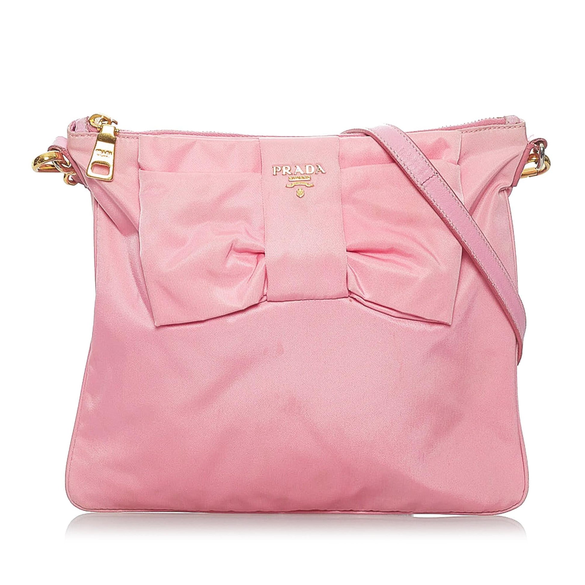 Prada Fiocco Bow Tessuto Crossbody Bag Shg Bag Shg 29474