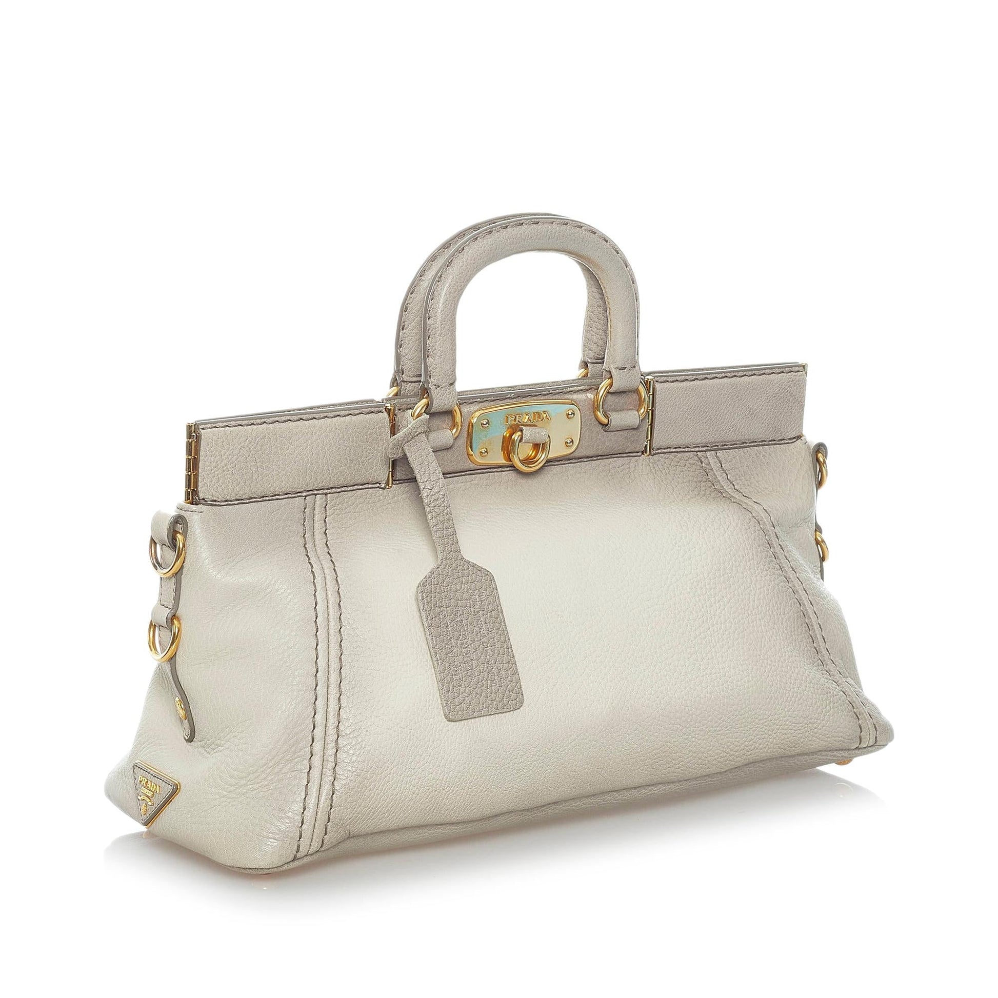 Prada Frame Satchel Shg Leather Satchel Bag
