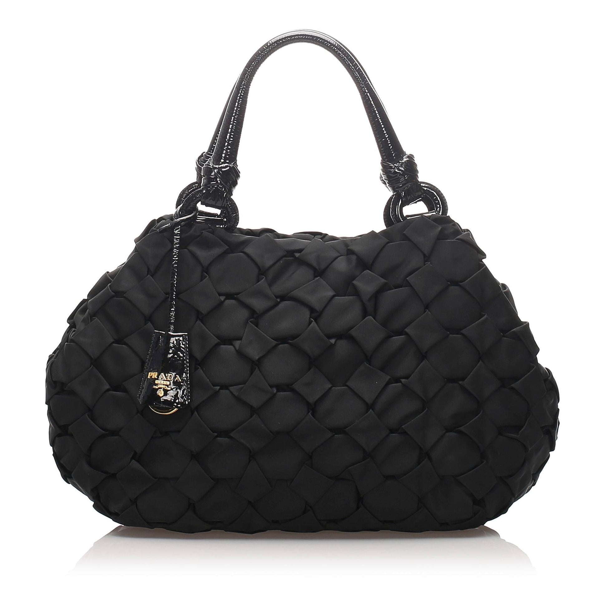 Prada Gathered Shoulder Bag Shg Nylon