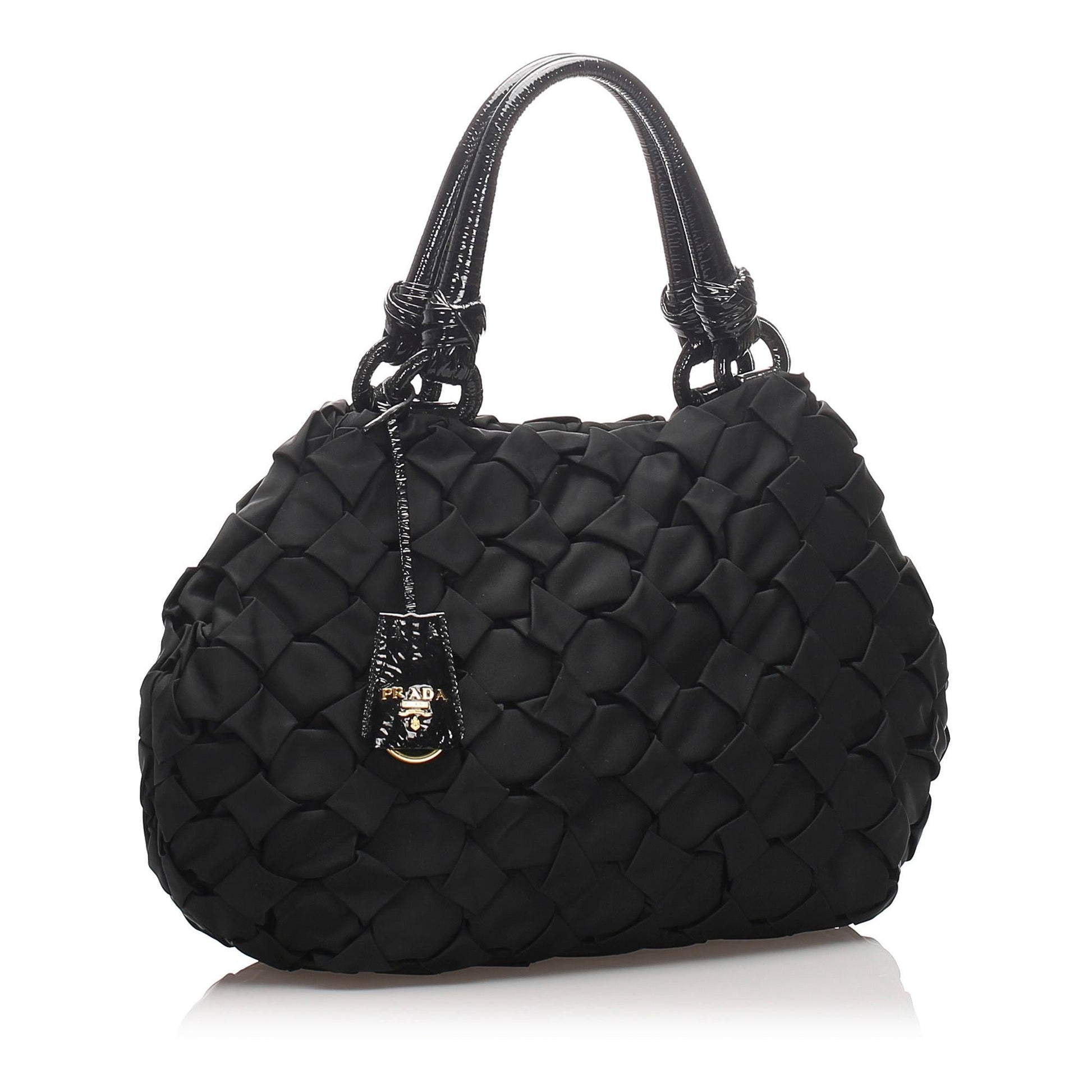 Prada Gathered Shoulder Bag Shg Nylon
