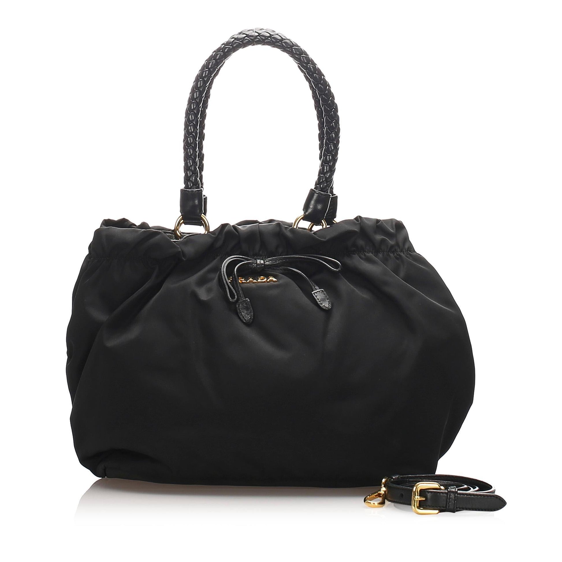 Prada Gathered Tessuto Tote Tote Bag