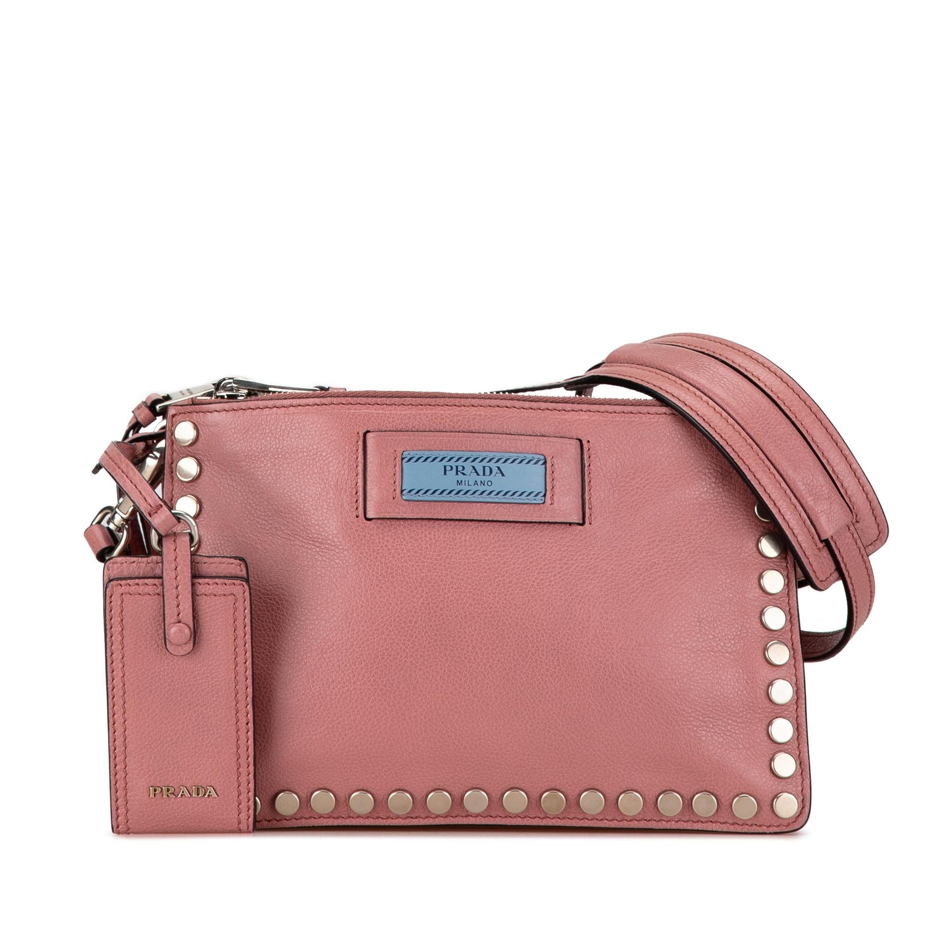Prada Glace Calf Etiquette Crossbody Shg Crossbody Bag