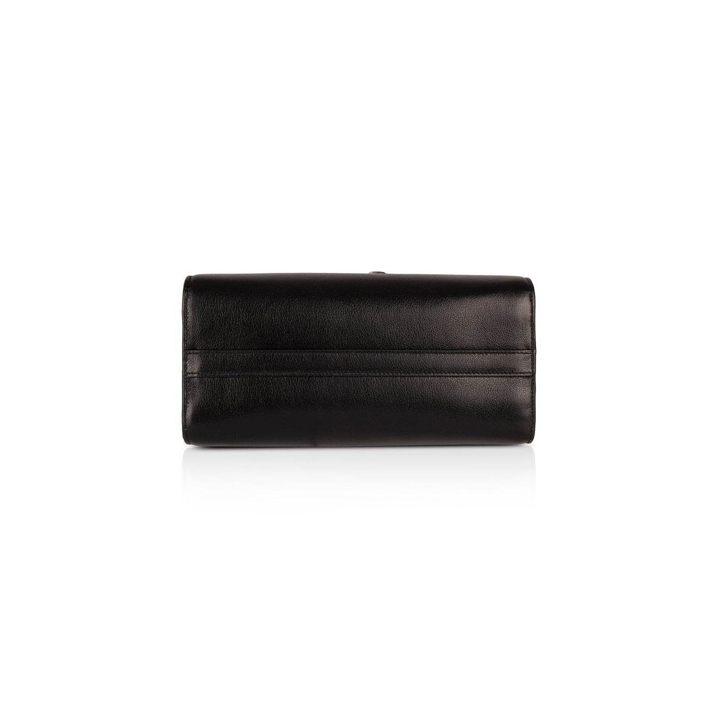 Prada Glace Calf Studded Top Handle Bag Leather Travel Bag