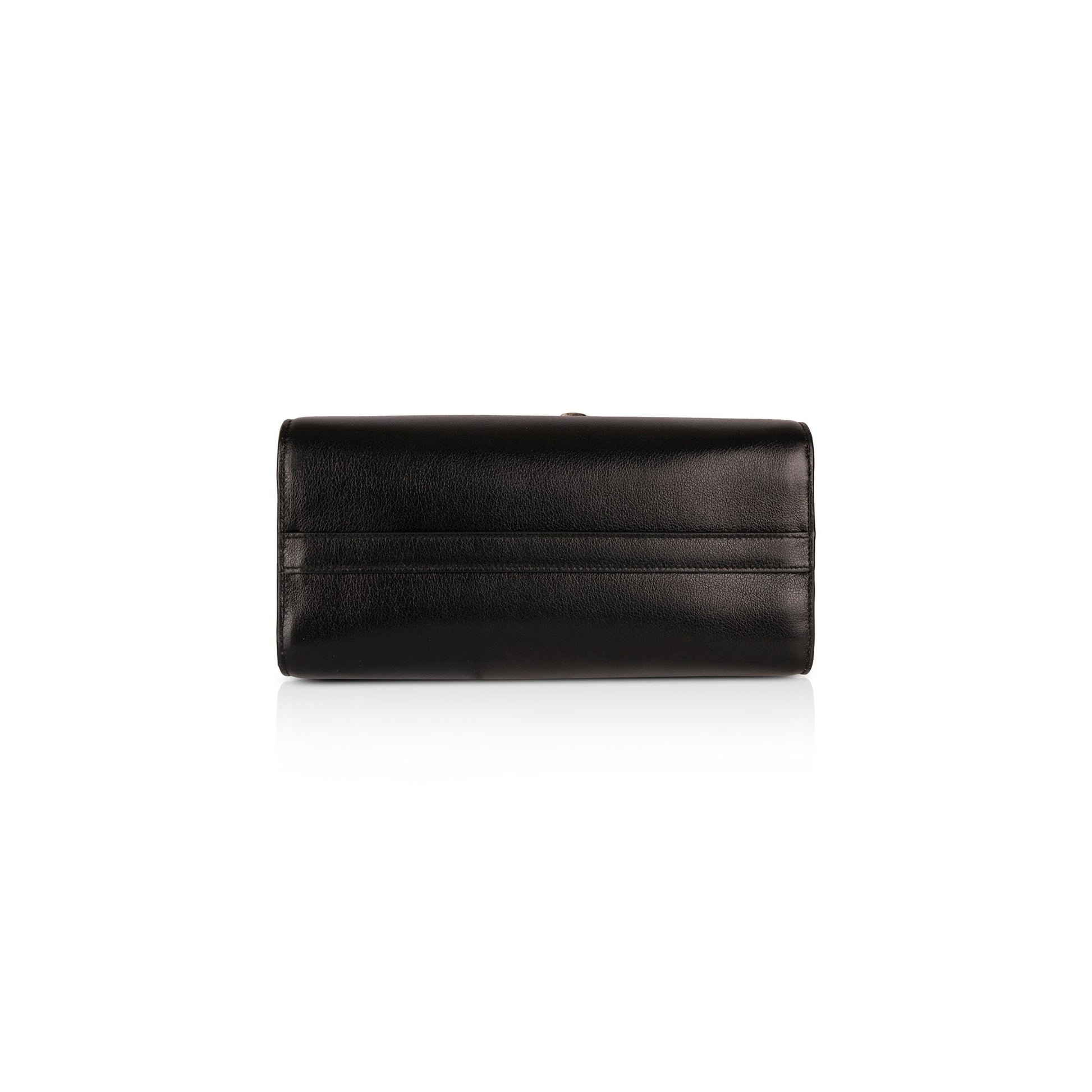 Prada Glace Calf Studded Top Handle Bag Leather Travel Bag