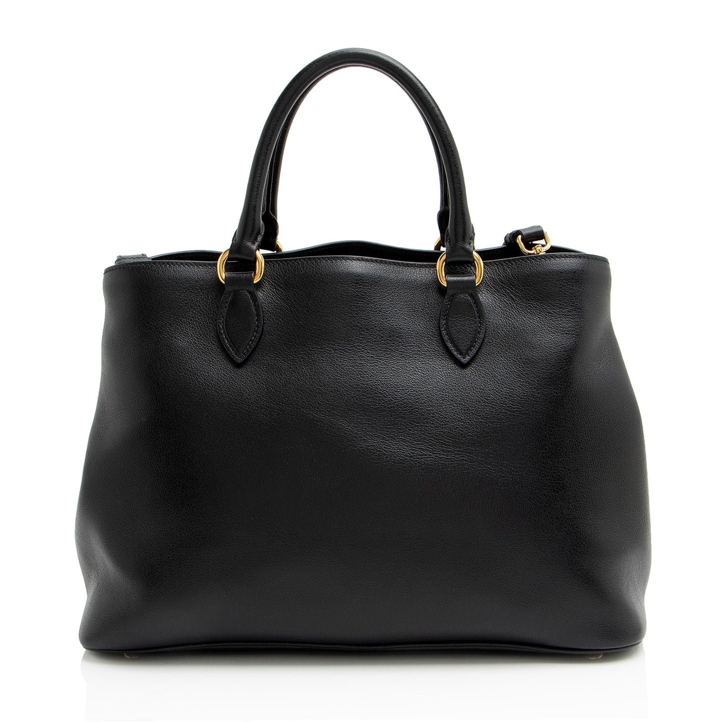 Prada Glace Calf Tote Logo Tote Bag