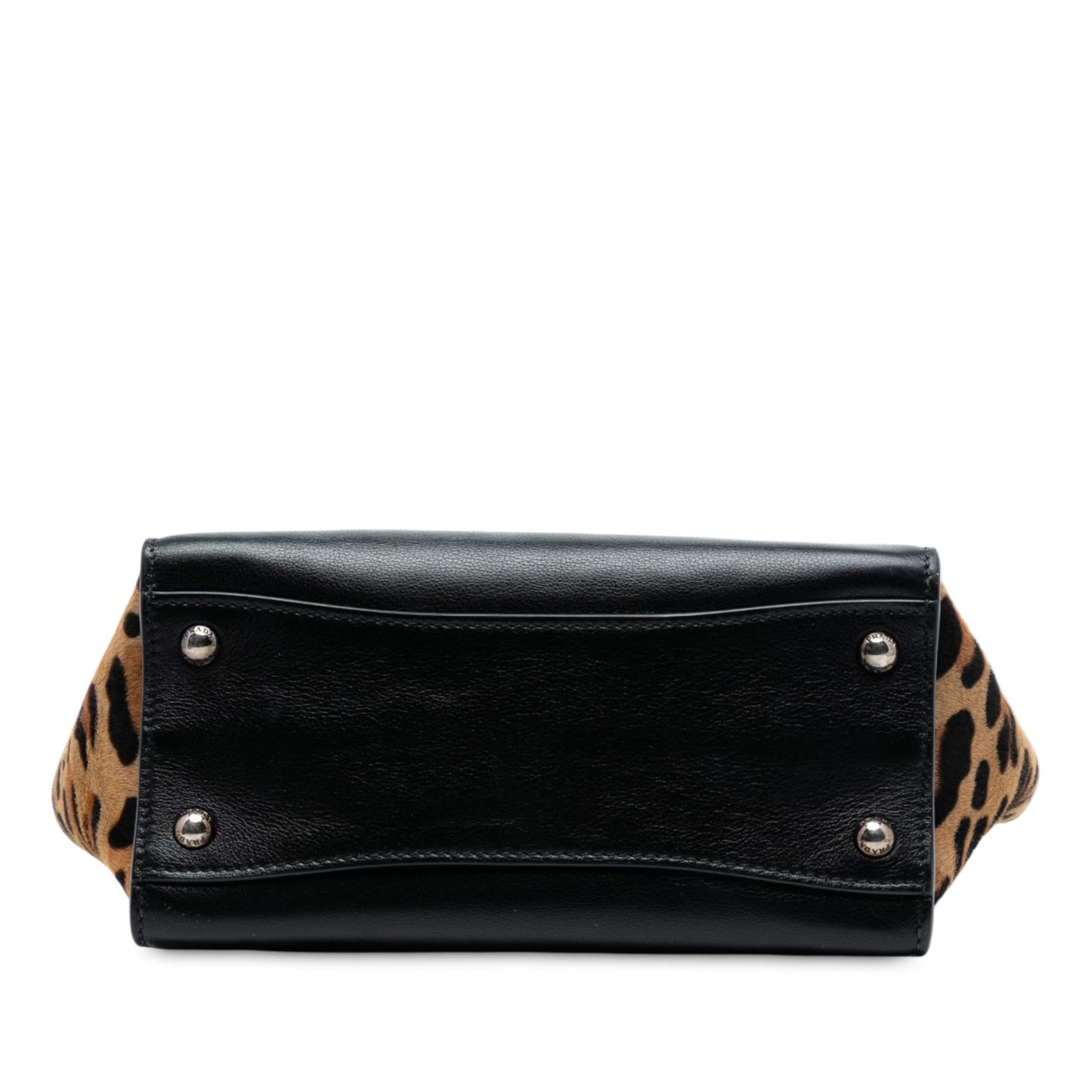 Prada Glace Calf Ponyhair Twin Pocket Satchel Satchel Bag
