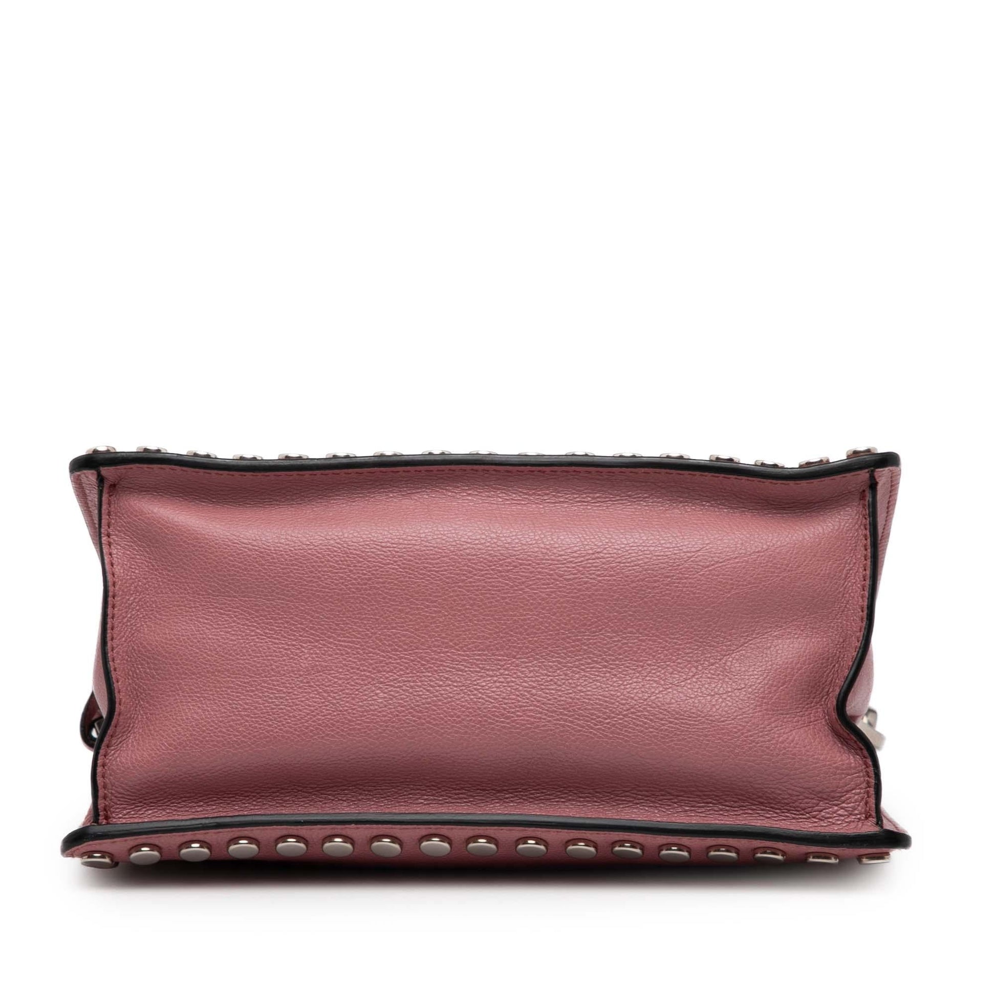 Prada Glace Calf Studded Etiquette Crossbody Crossbody Bag