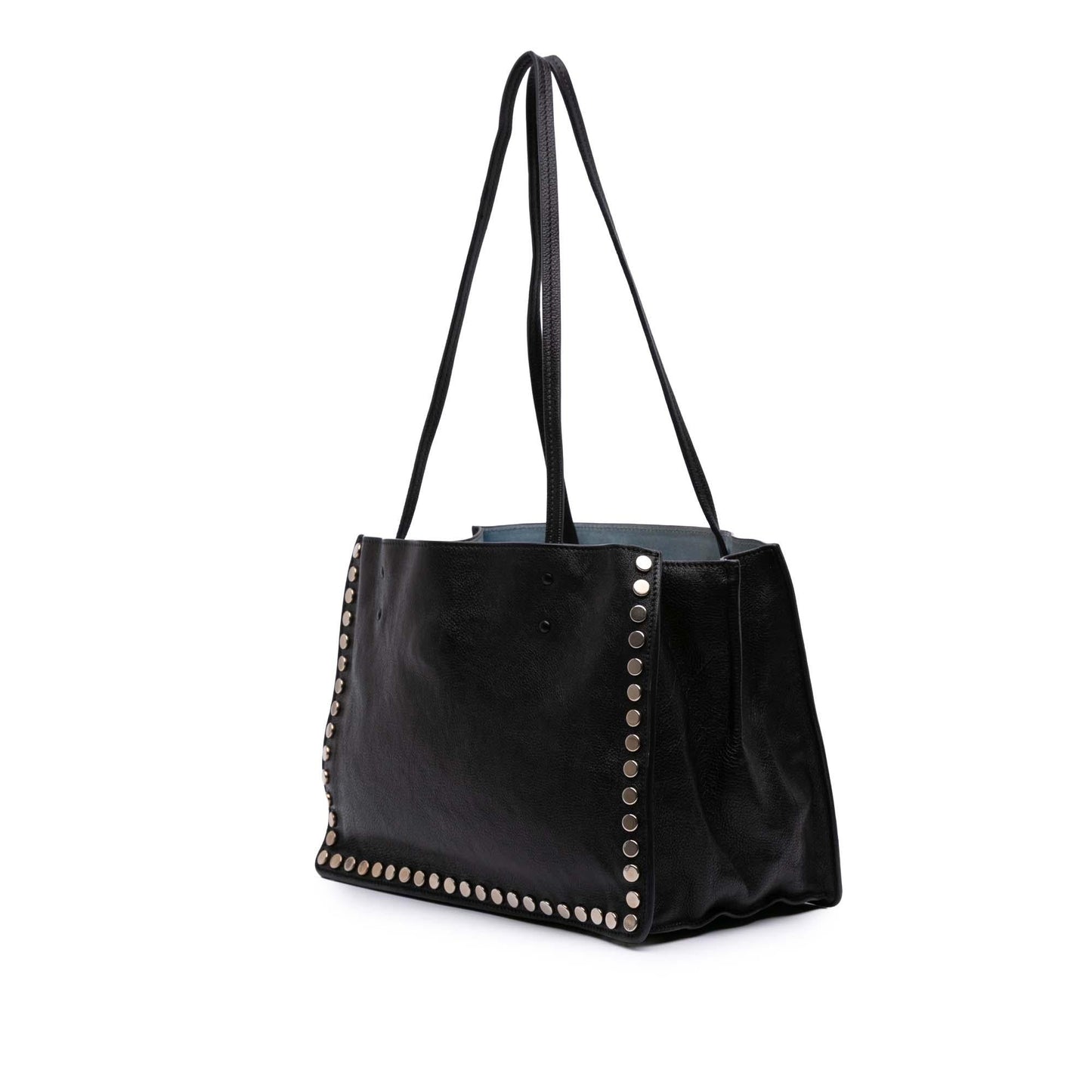 Prada Glace Calf Studded Etiquette Tote Tote Bag