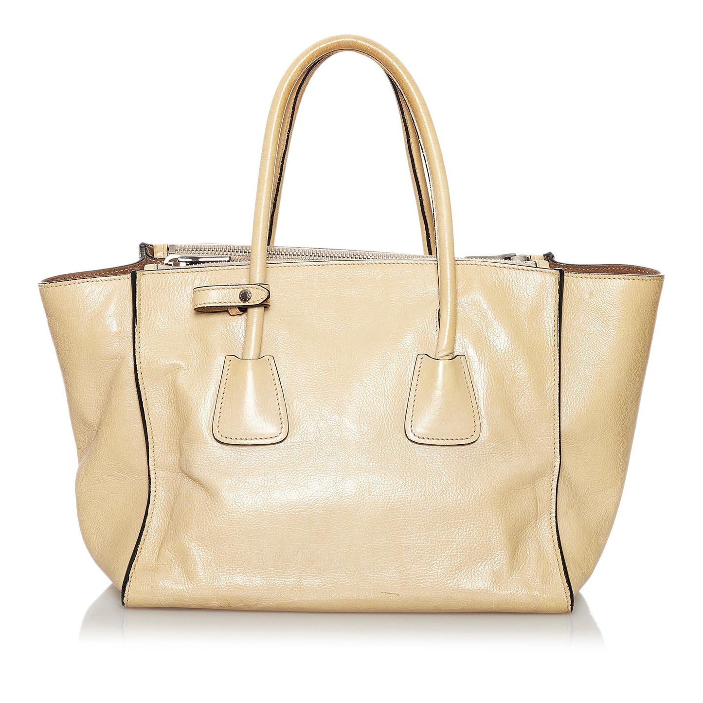 Prada Glace Calf Twin Pocket Handbag Shg Leather Satchel Bag Handbag Shg 30215