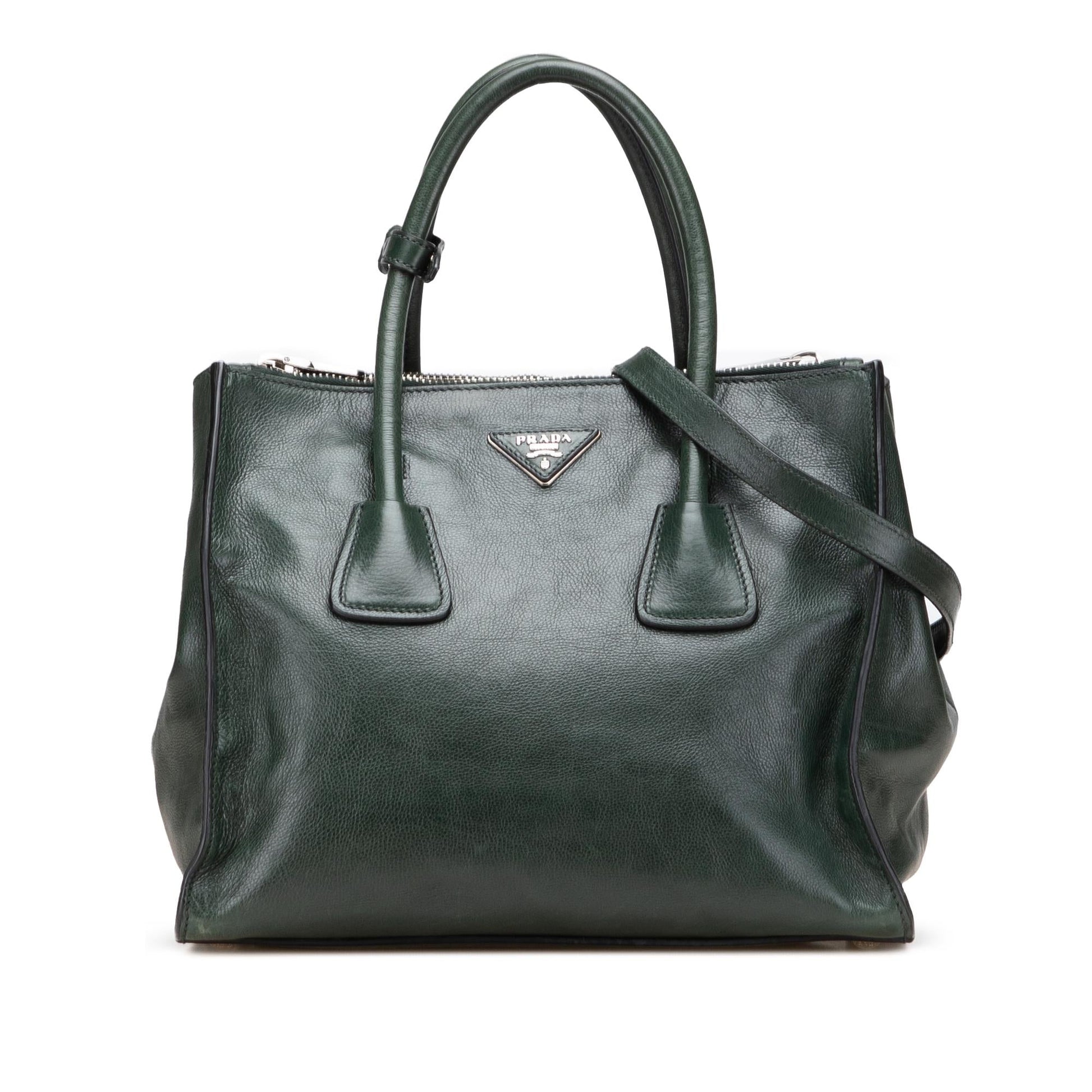 Prada Glace Calf Twin Pocket Satchel Satchel Bag