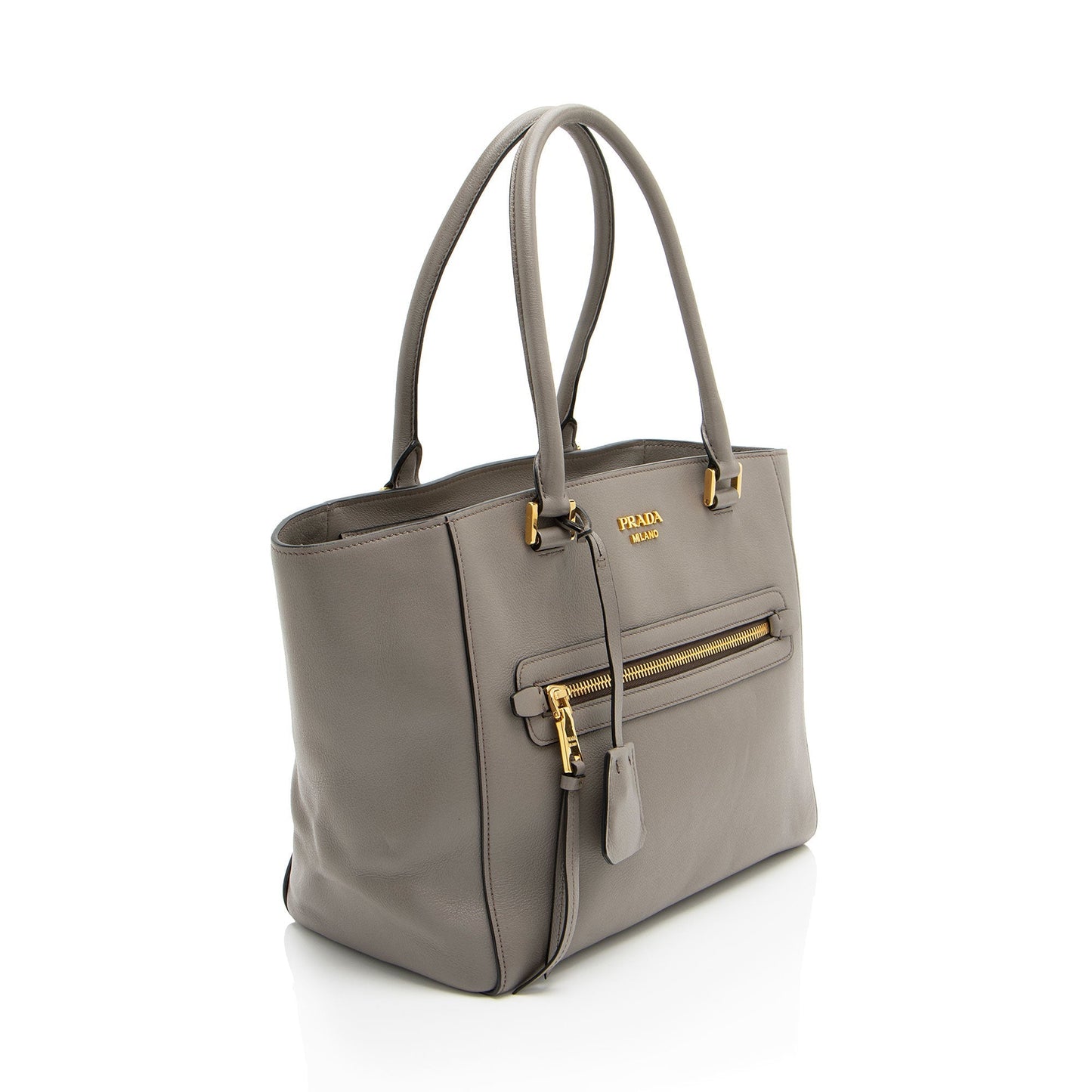 Prada Glace Calf Twin Pocket Tote Shf Hypjnv Tote Bag