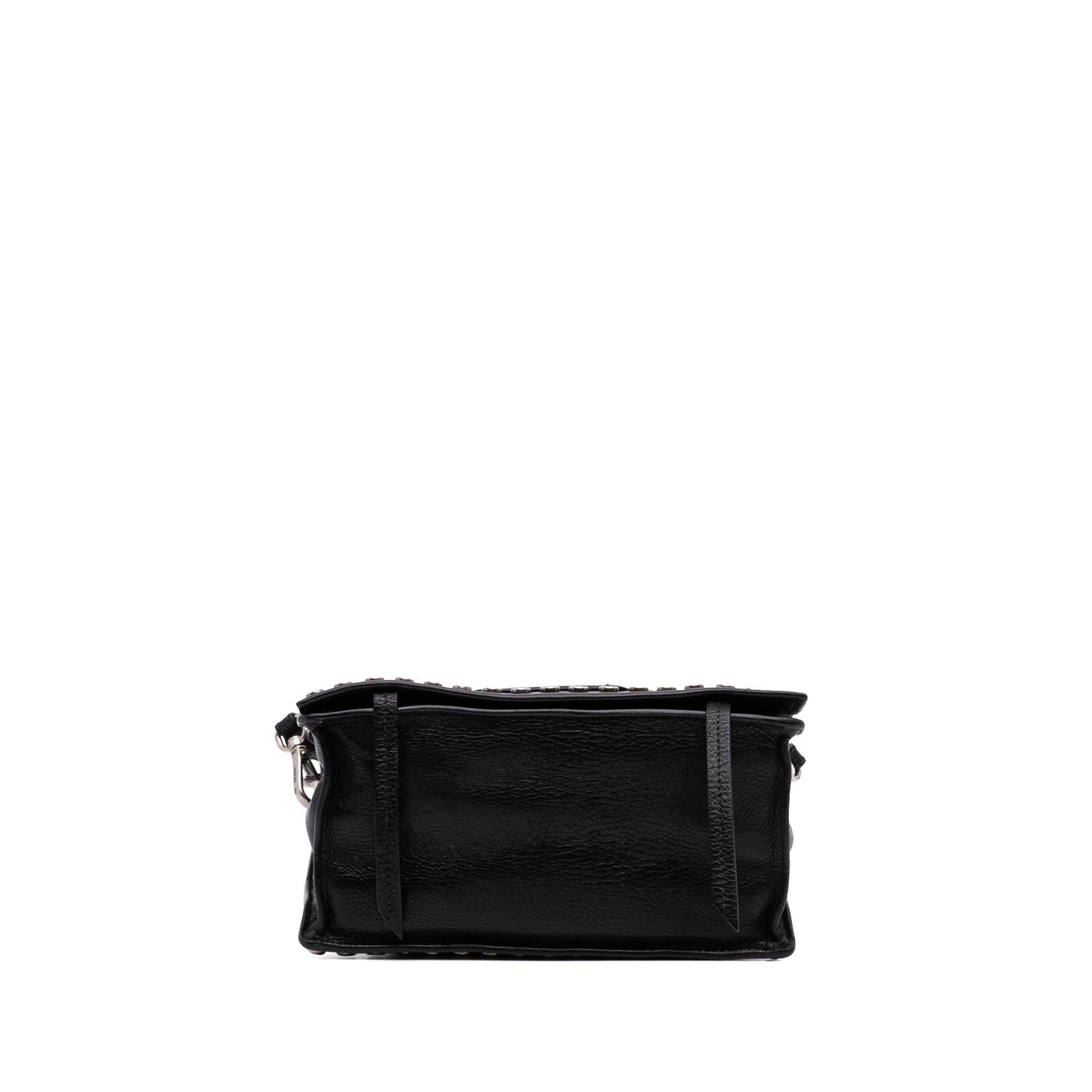 Prada Glace Calfskin Studded Etiquette Shoulder Bag Flap