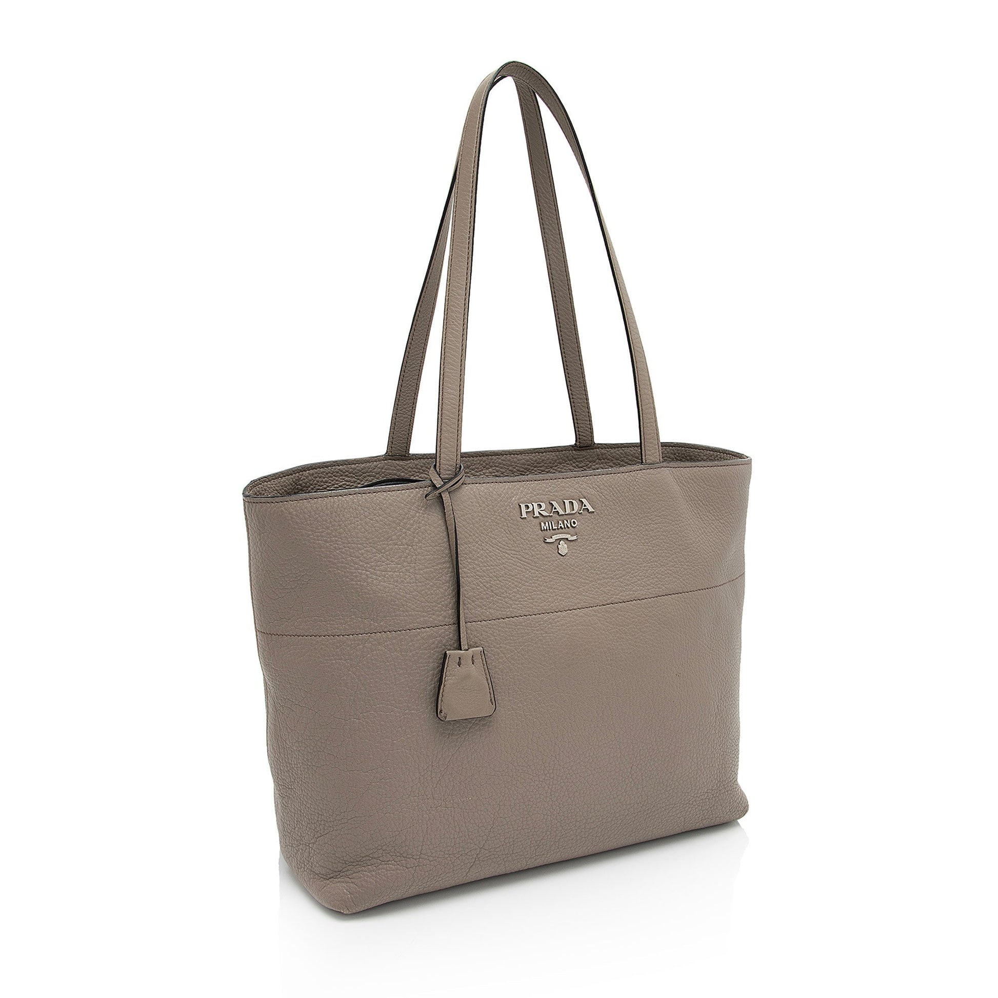 Prada Grained Shopping Tote Leather Tote Bag