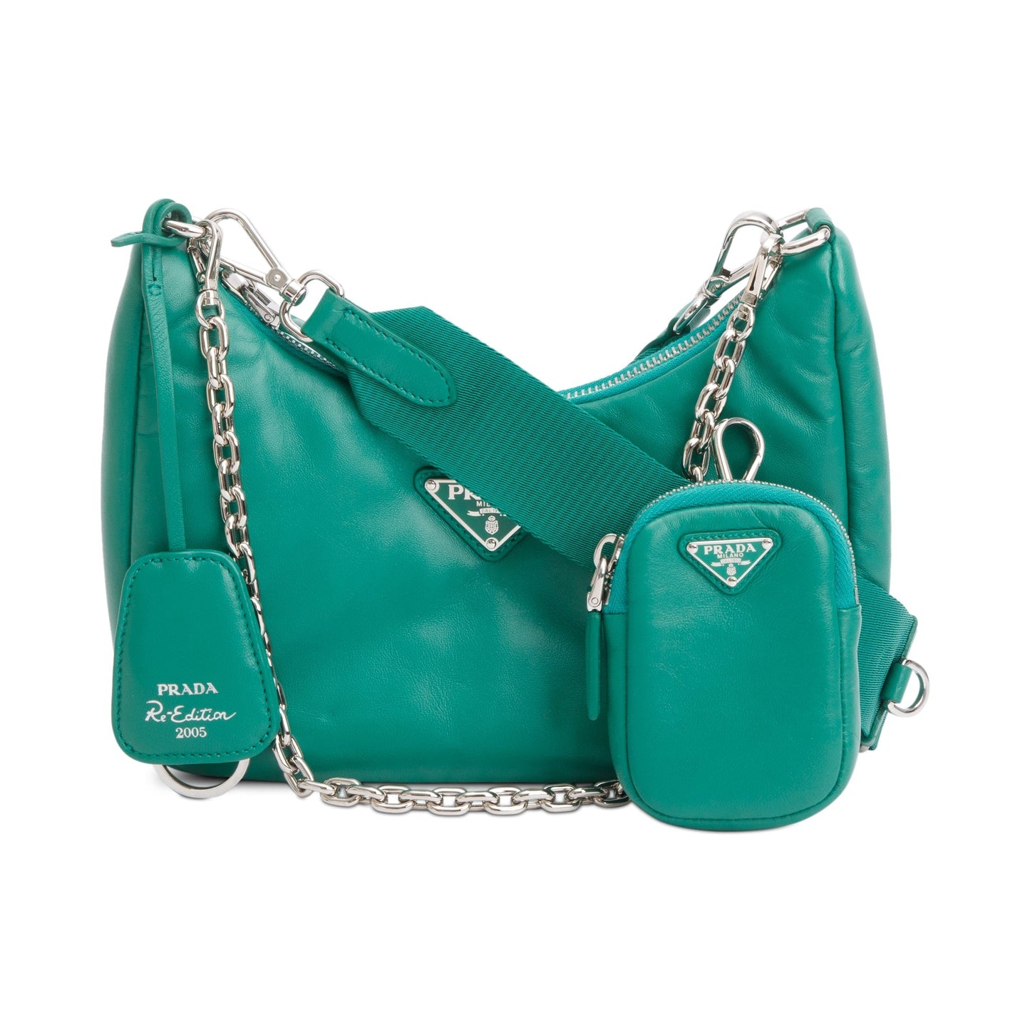 Prada Padded Nappa Re Edition Shoulder Bag Leather Green