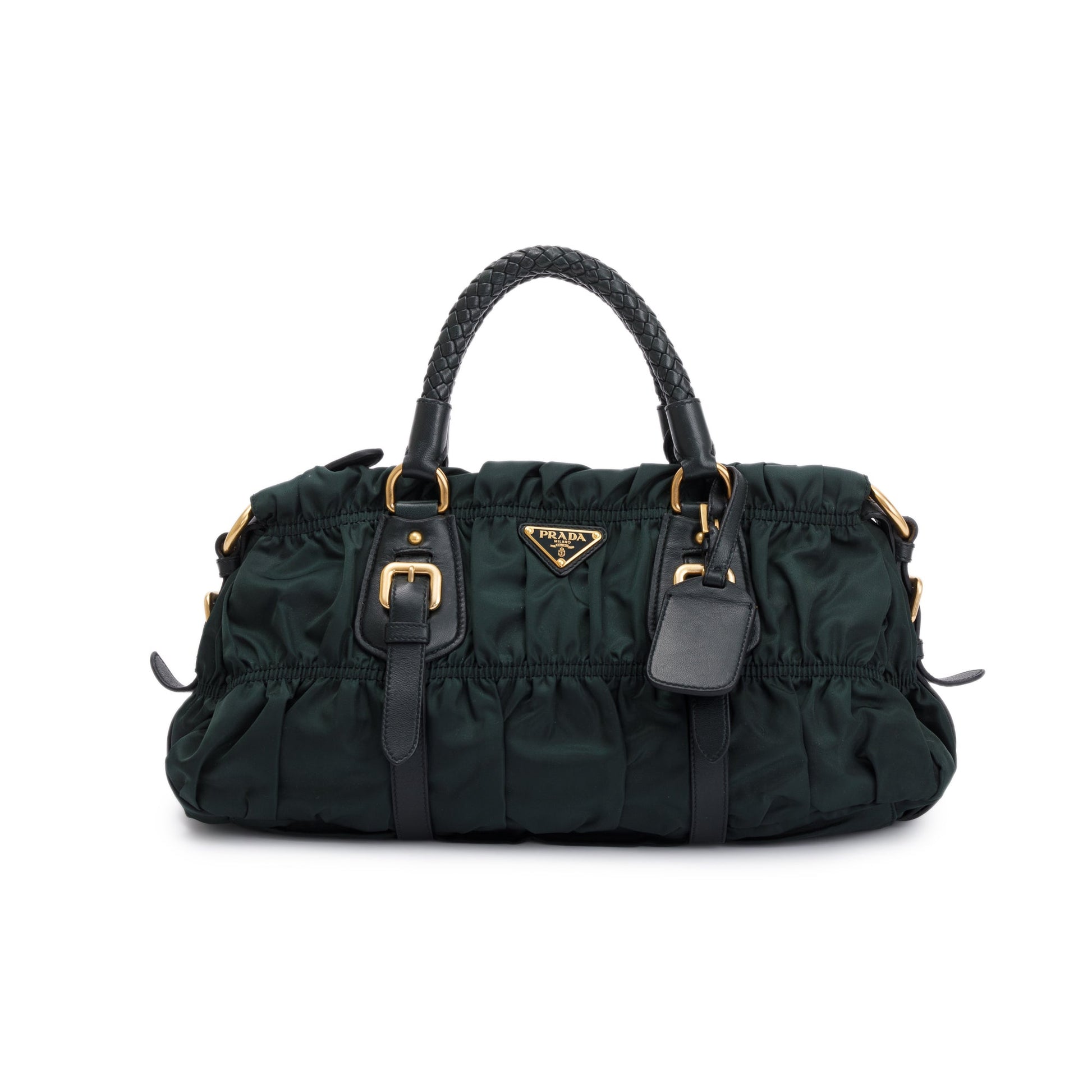 Prada Tessuto Gauffre Satchel Bag Nylon Quilted Travel Bag