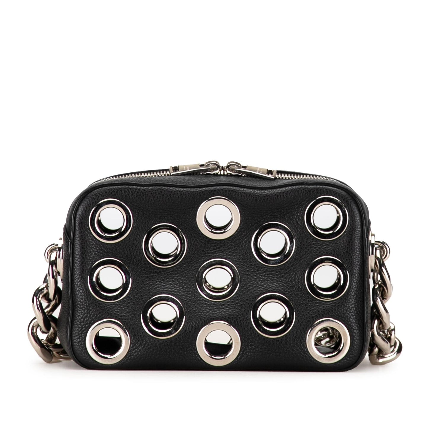Prada Grommet Daino Bag Shg Jwi9Ee Vitello Chain Shoulder Bag