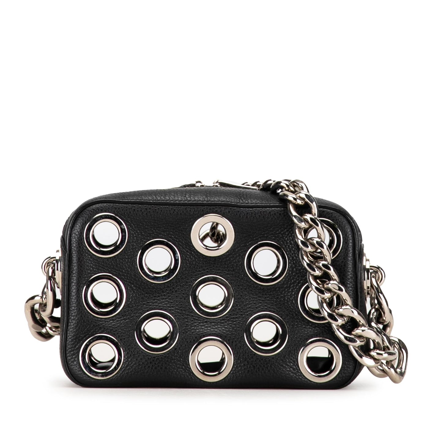 Prada Grommet Daino Bag Shg Jwi9Ee Vitello Chain Shoulder Bag