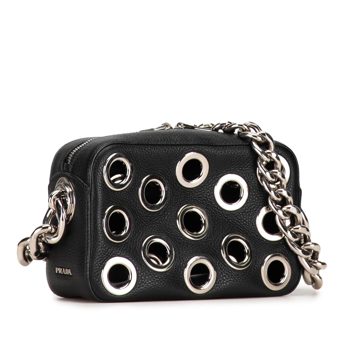 Prada Grommet Daino Bag Shg Jwi9Ee Vitello Chain Shoulder Bag