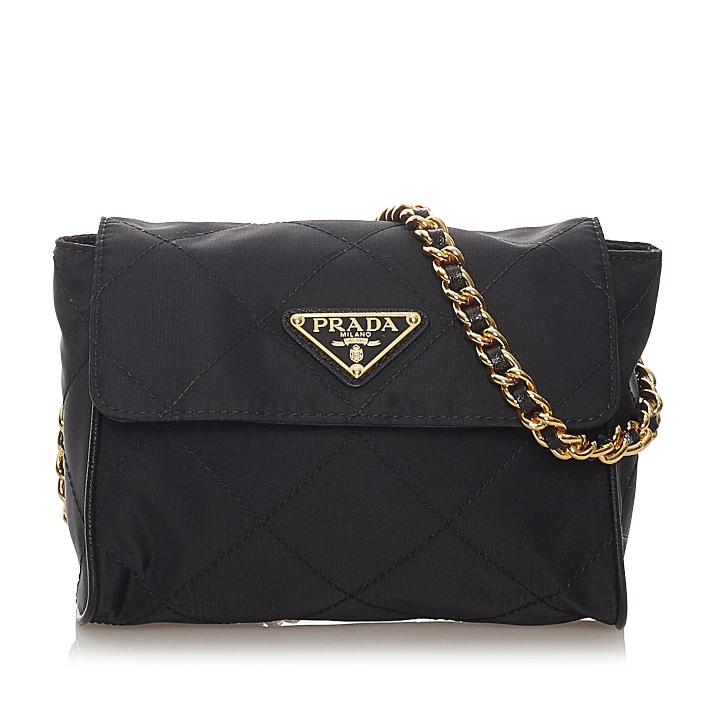 Prada Impuntu Tessuto Crossbody Bag Shg Chain