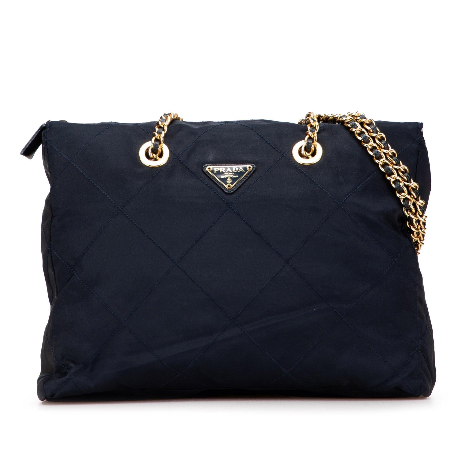 Prada Impuntu Tessuto Tote Chain Tote Bag