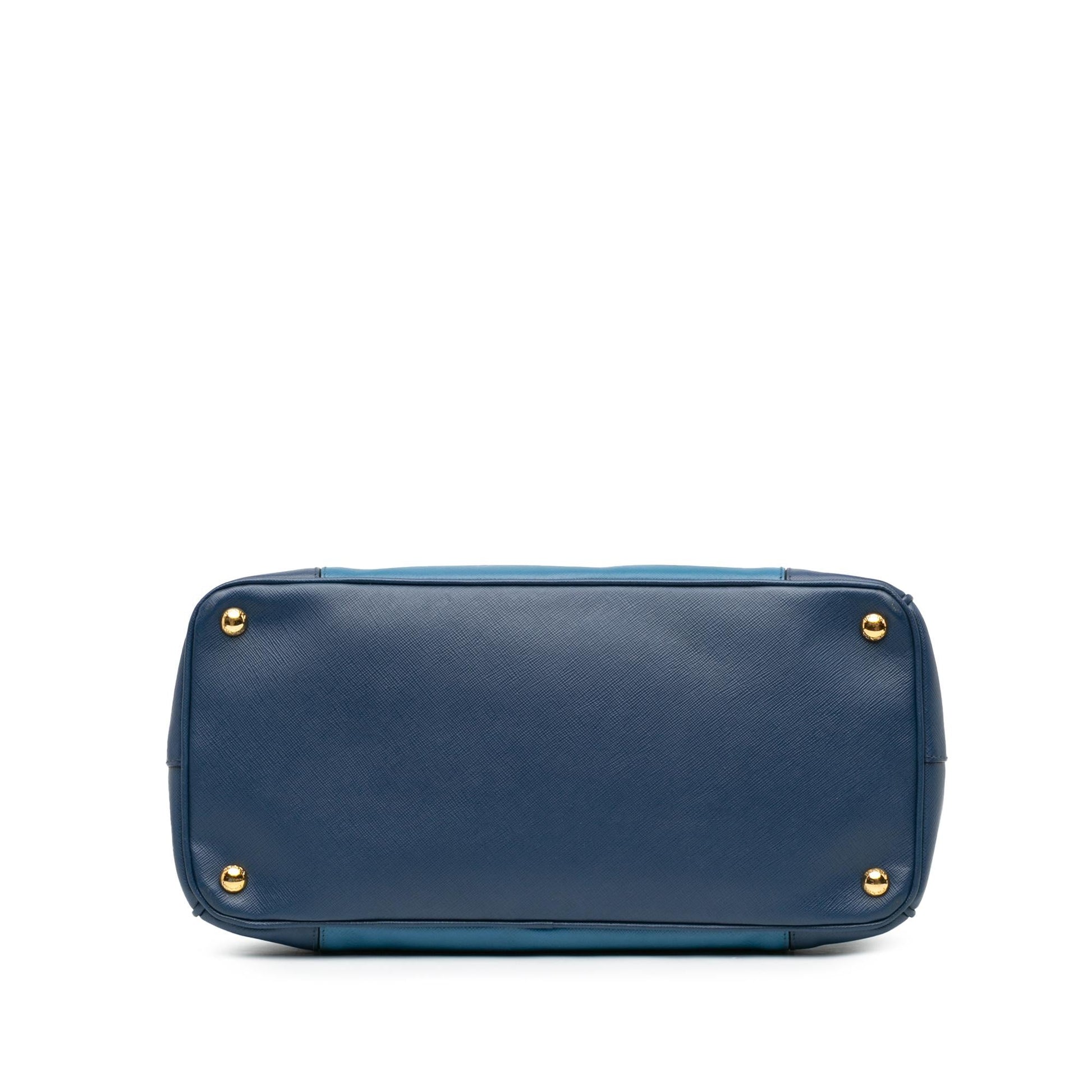 Prada Bicolor Lux Galleria Double Satchel Shg Xkibhn Saffiano Large Zip Satchel Bag