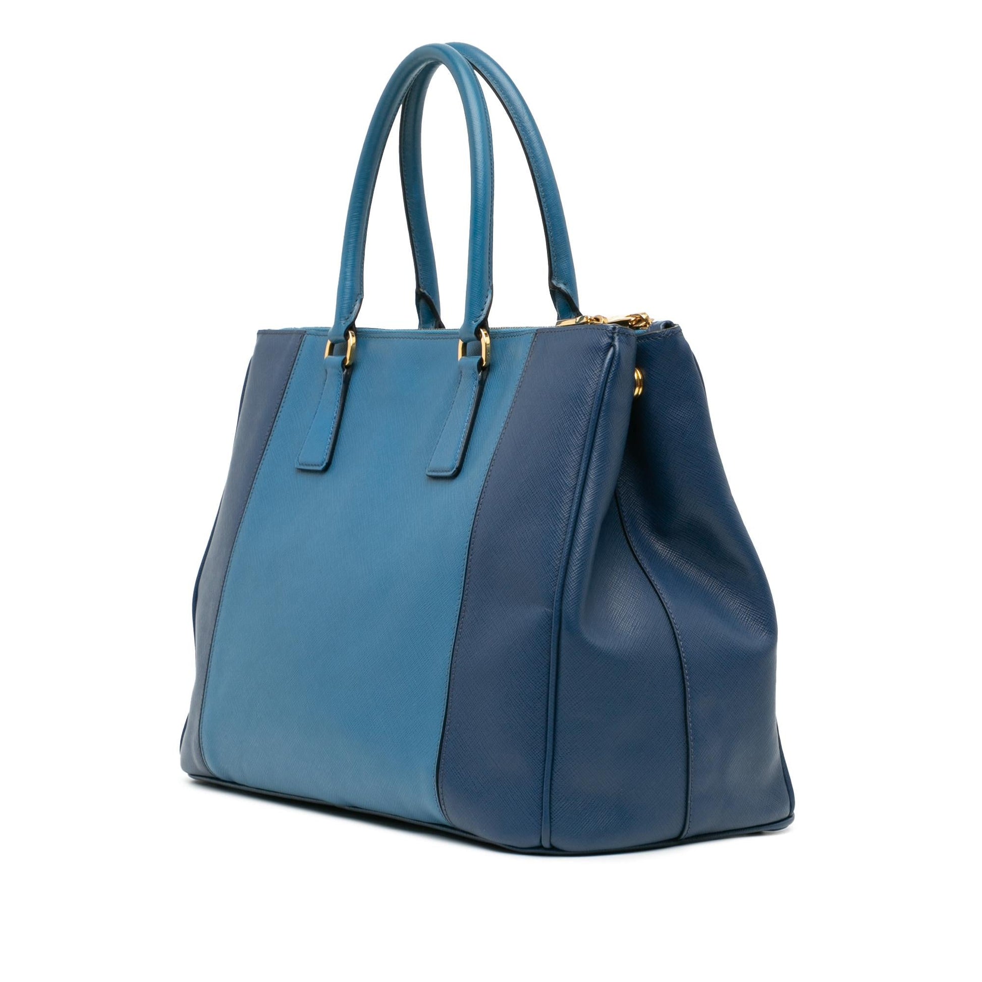 Prada Bicolor Lux Galleria Double Satchel Shg Xkibhn Saffiano Large Zip Satchel Bag