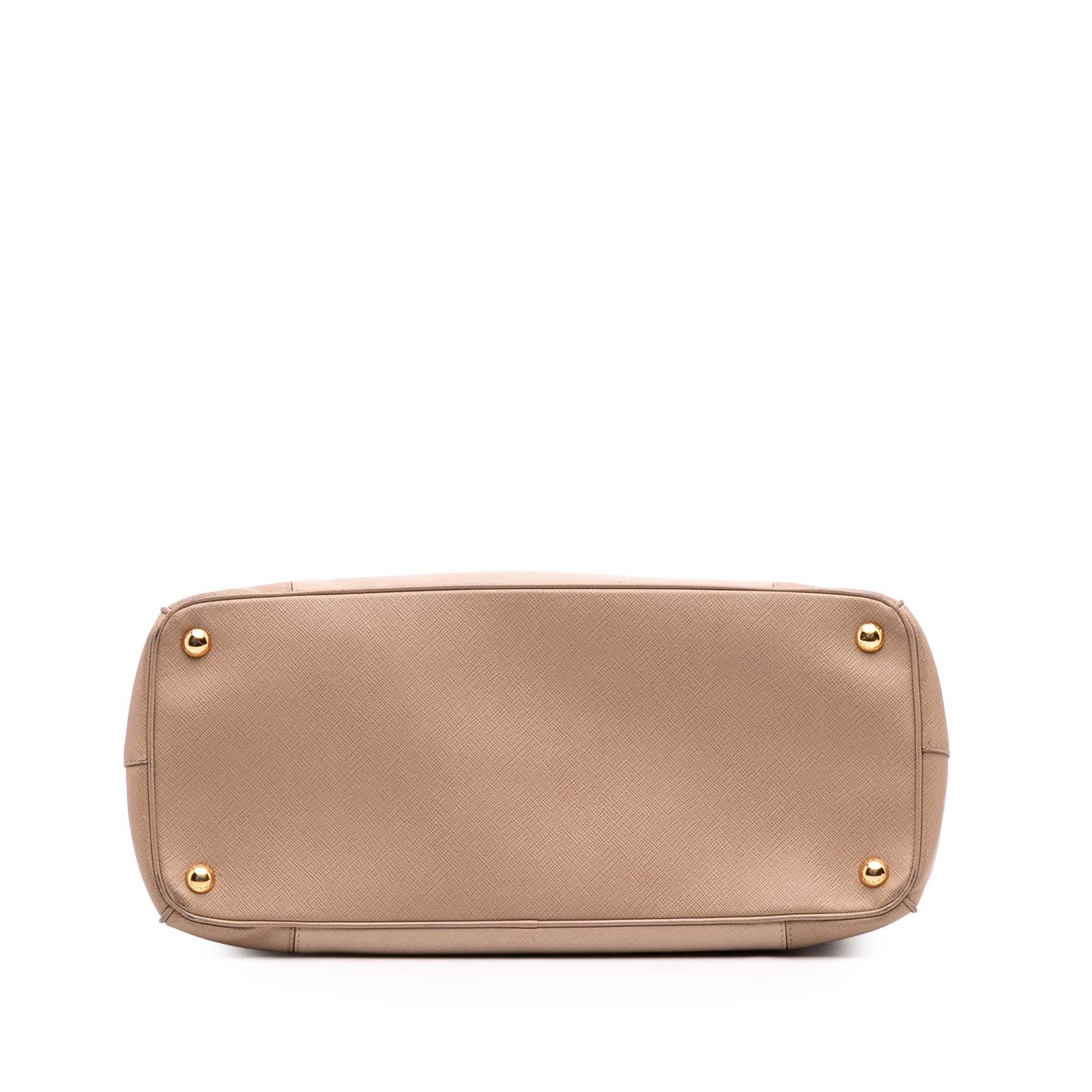 Prada Bicolor Lux Galleria Double Satchel Saffiano Large Zip Satchel Bag