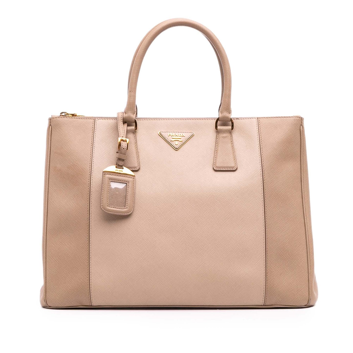 Prada Bicolor Lux Galleria Double Satchel Saffiano Large Zip Satchel Bag