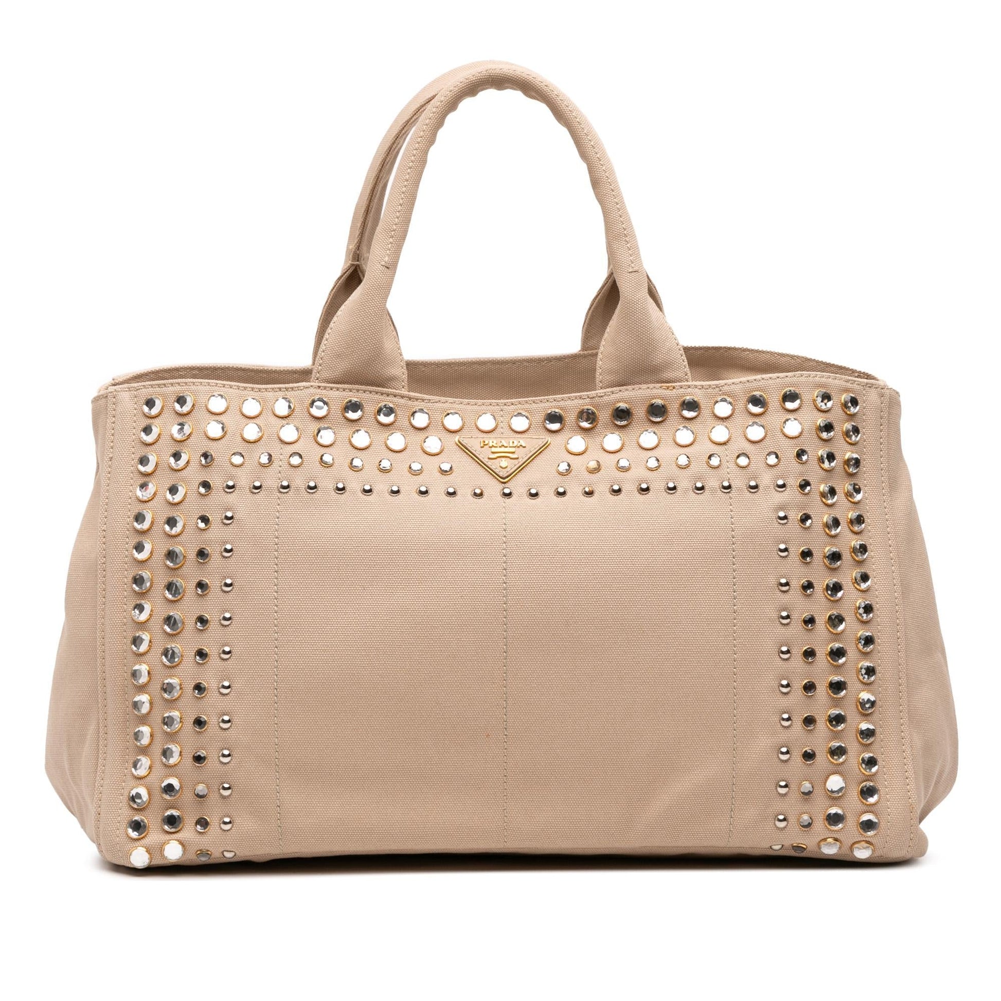 Prada Canapa Bijoux Satchel Canvas Large Satchel Bag