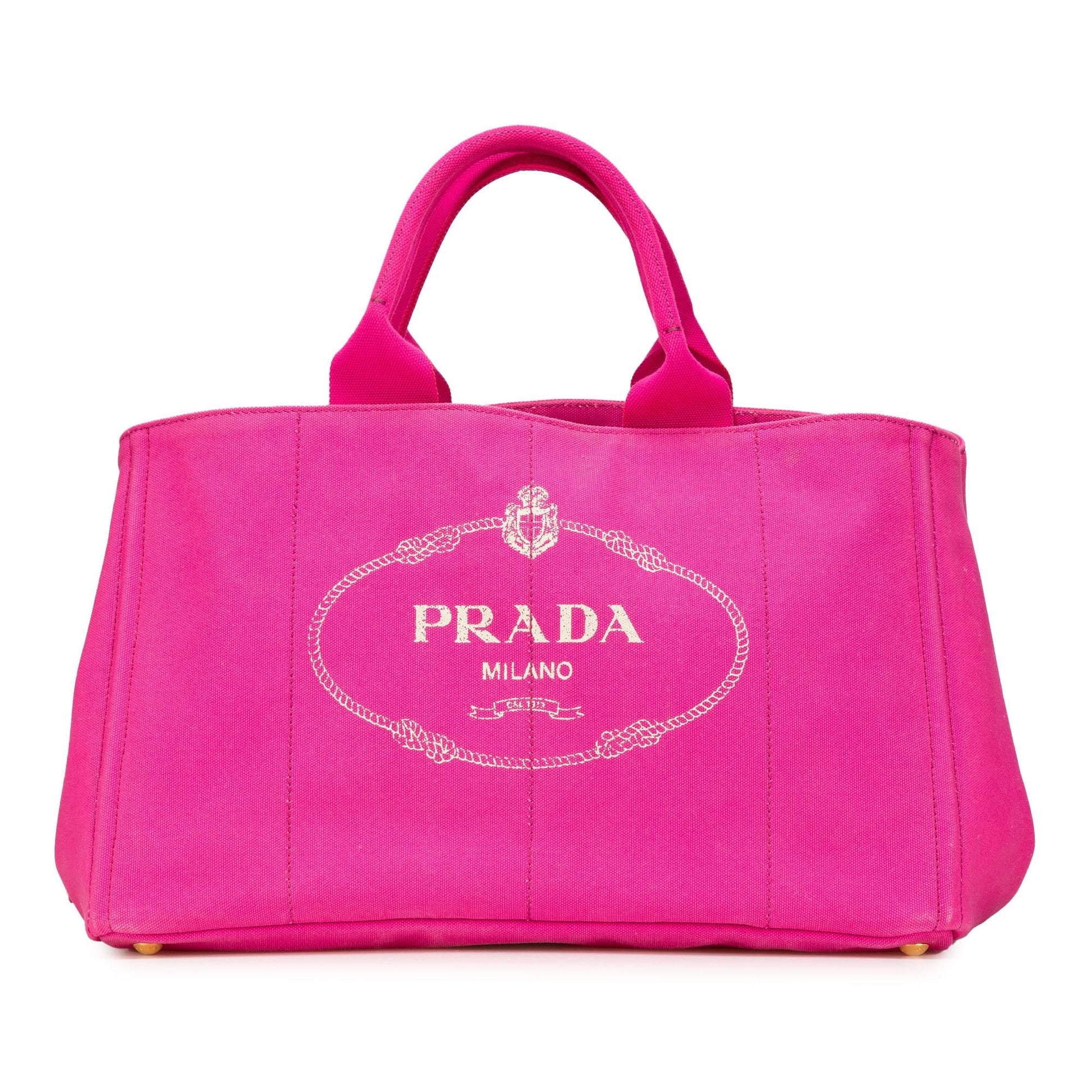 Prada Canapa Satchel Canvas Large Logo Satchel Bag Logo Satchel 1
