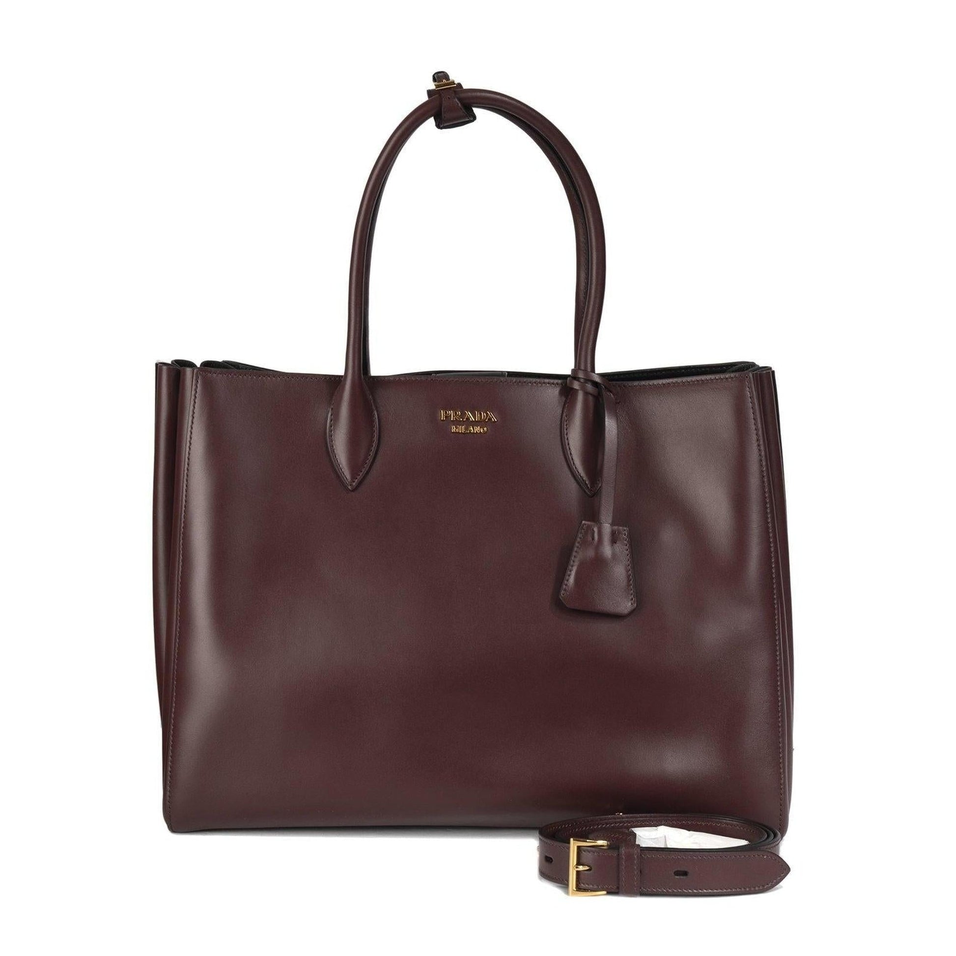 Prada City Calf Bibliotheque Tote Handbag Large Tote Bag