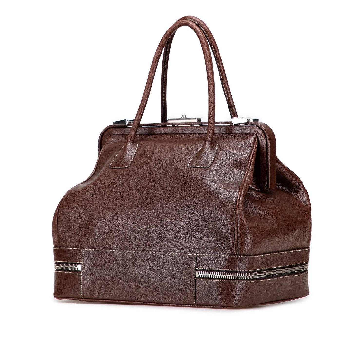 Prada Goatskin Frame Bag Large Satchel Bag