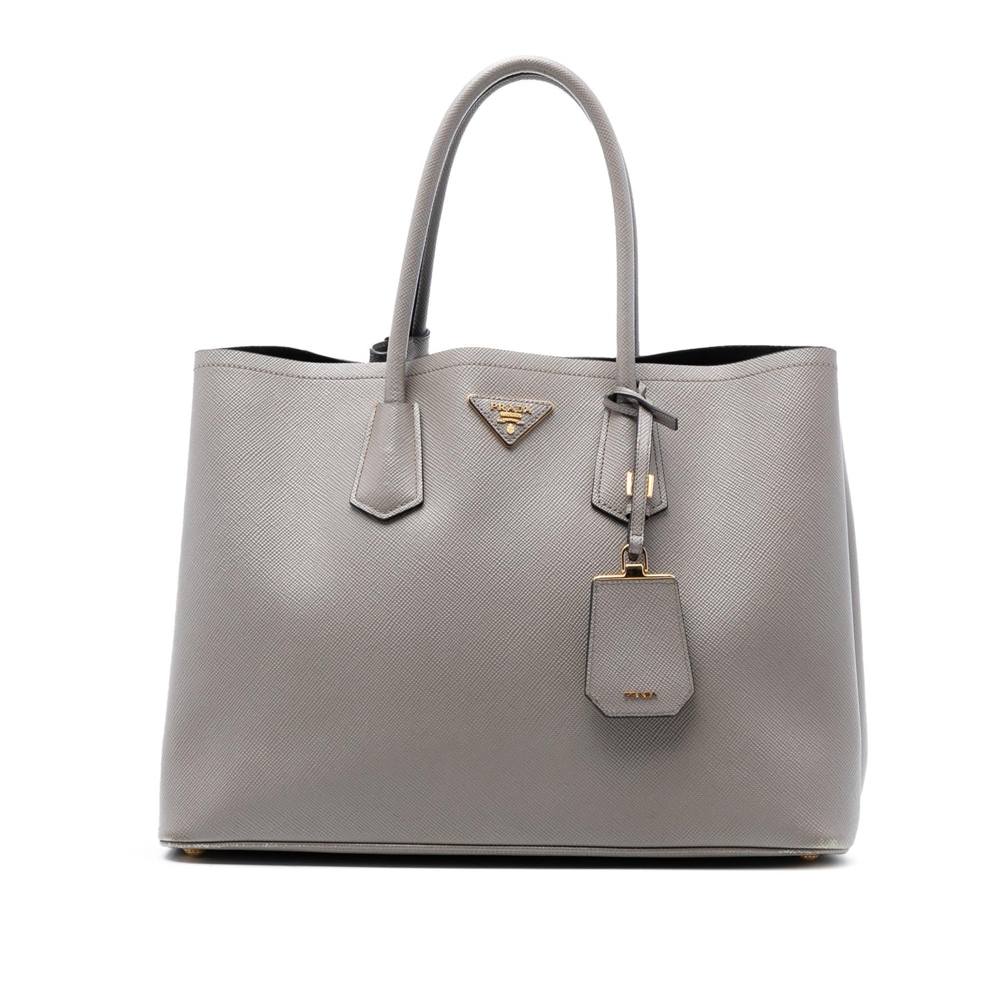Prada Cuir Double Satchel Saffiano Large Satchel Bag