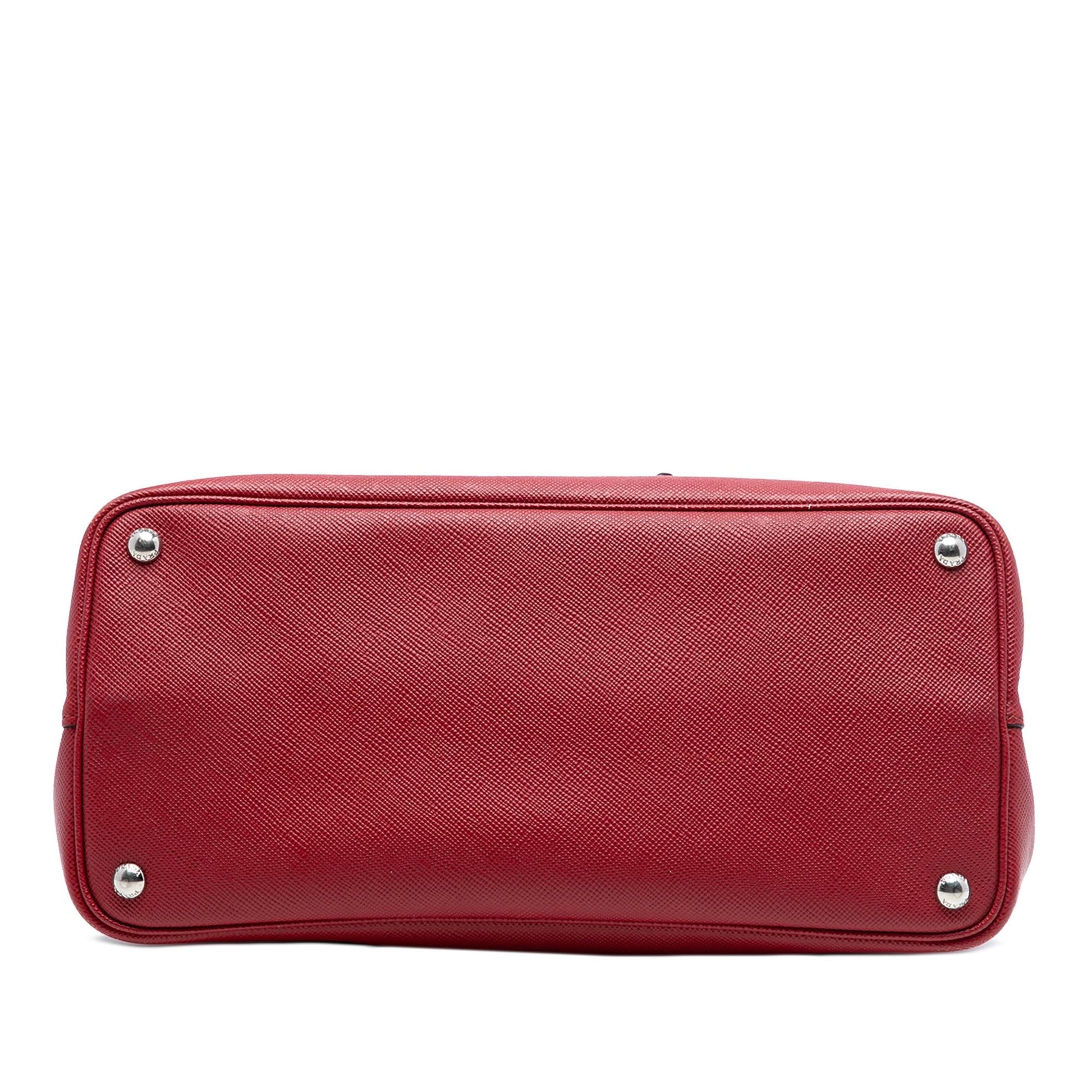 Prada Cuir Double Satchel Saffiano Large Satchel Bag Double Satchel 1