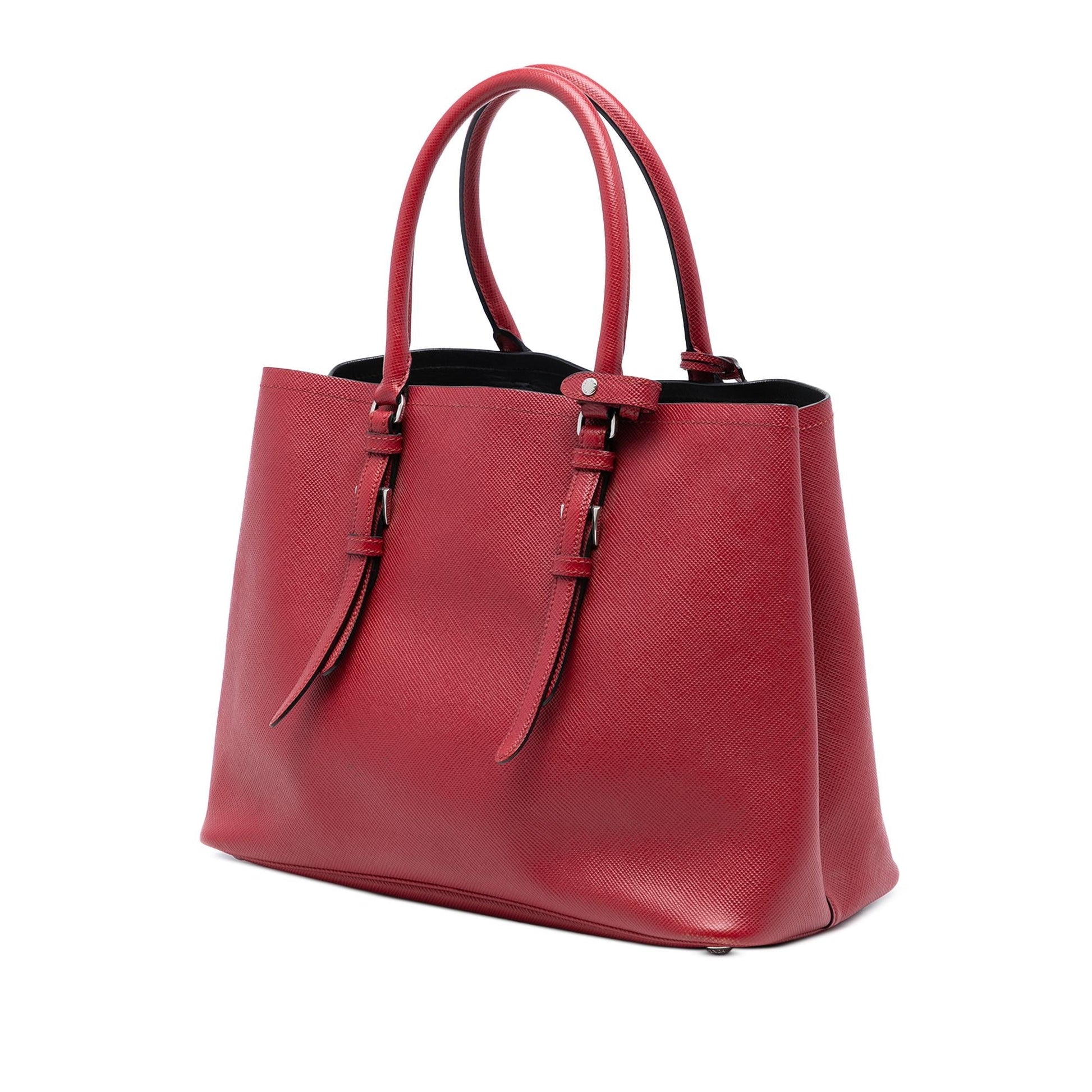 Prada Cuir Double Satchel Saffiano Large Satchel Bag Double Satchel 1