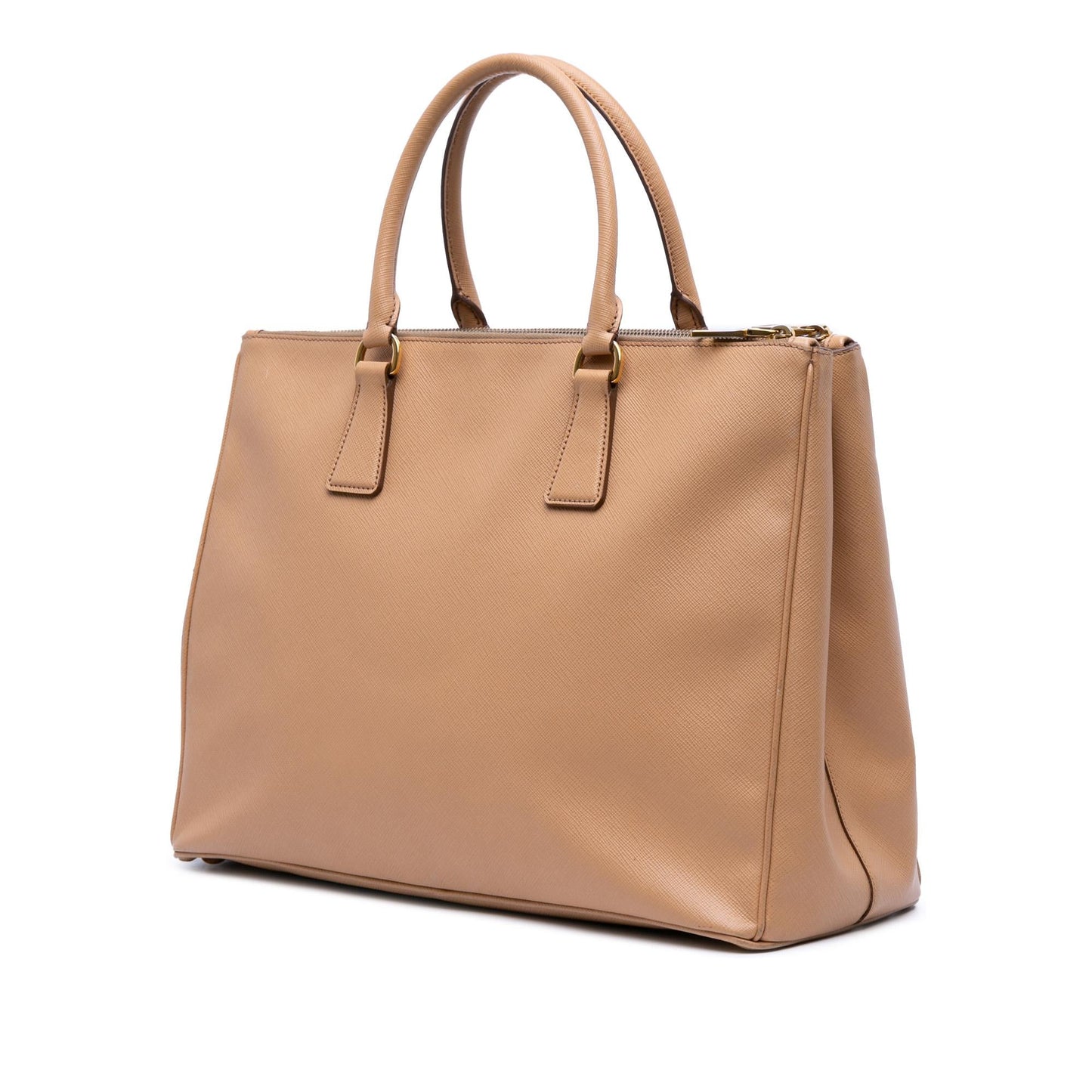Prada Lux Galleria Double Satchel Saffiano Large Zip Satchel Bag