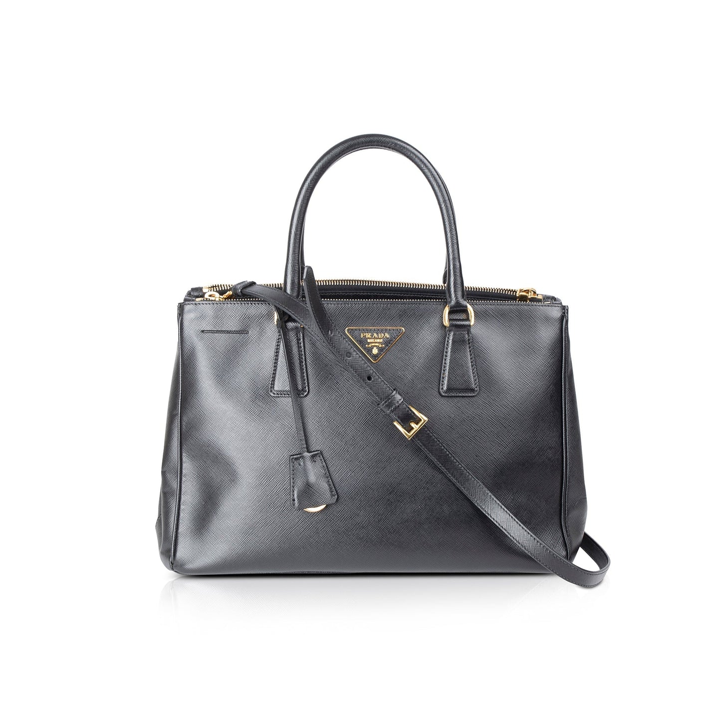 Prada Saffiano Lux Galleria Double Zip Tote Handbag Large Tote Bag Tote Handbag