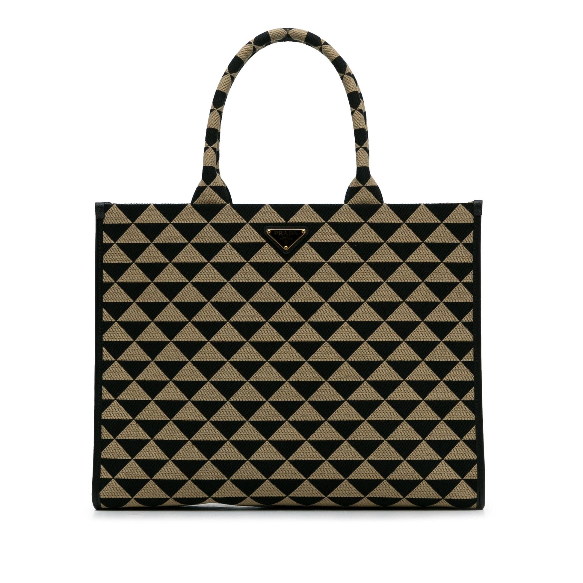 Prada Triangolo Jacquard Symbole Tote Shg 8Nku9Q Large Tote Bag