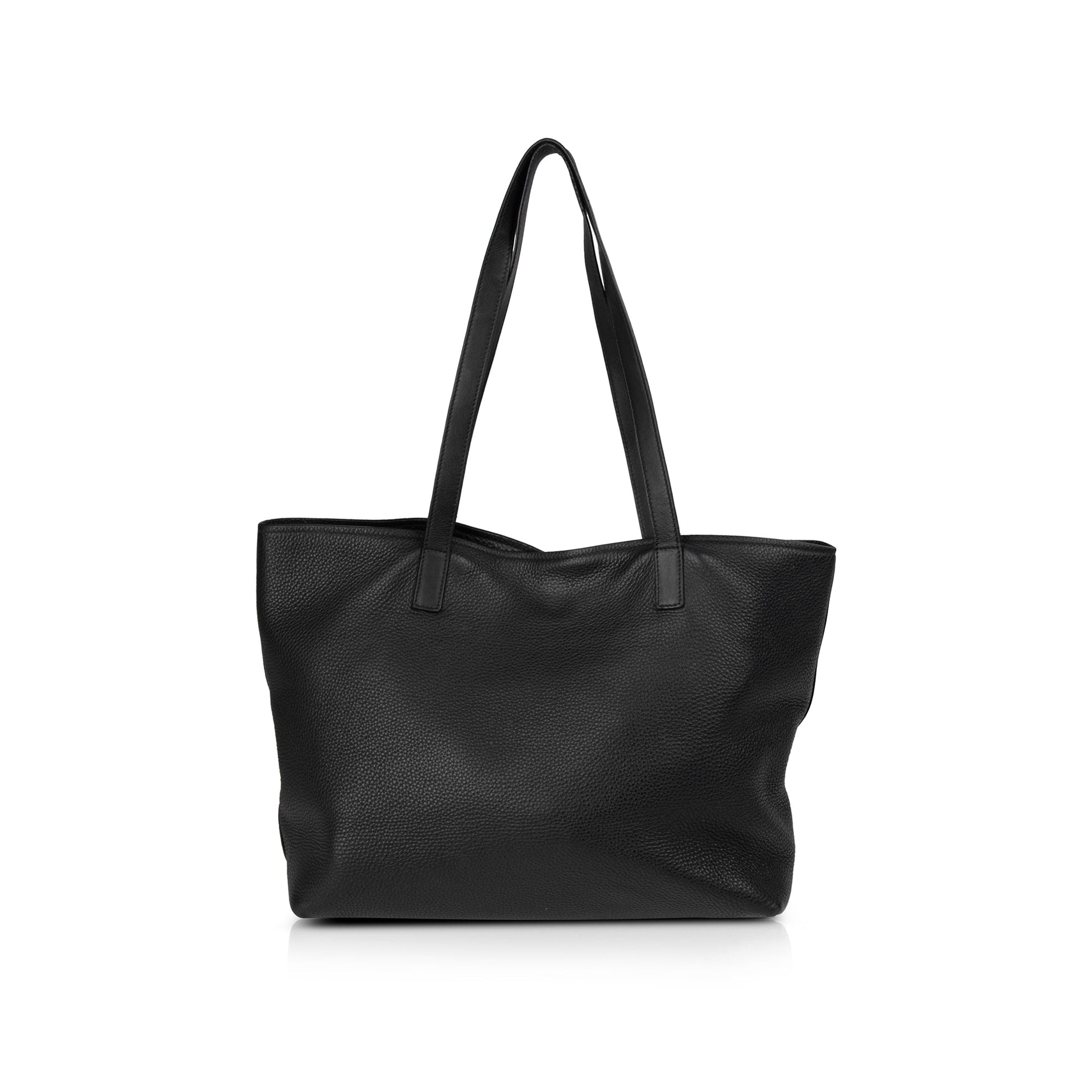 Prada Vitello Daino Front Pocket Tote Handbag Large Tote Bag