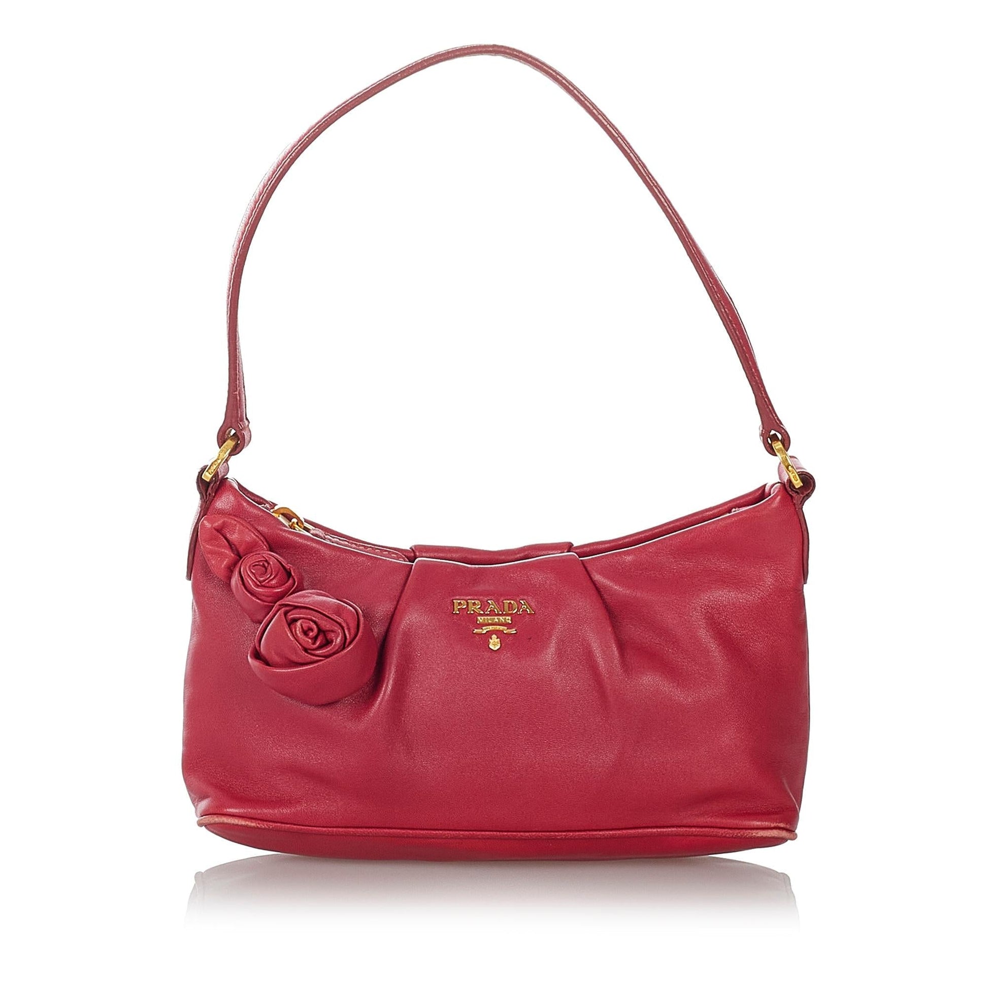 Prada Baguette Shg Handbag Leather Shoulder Bag