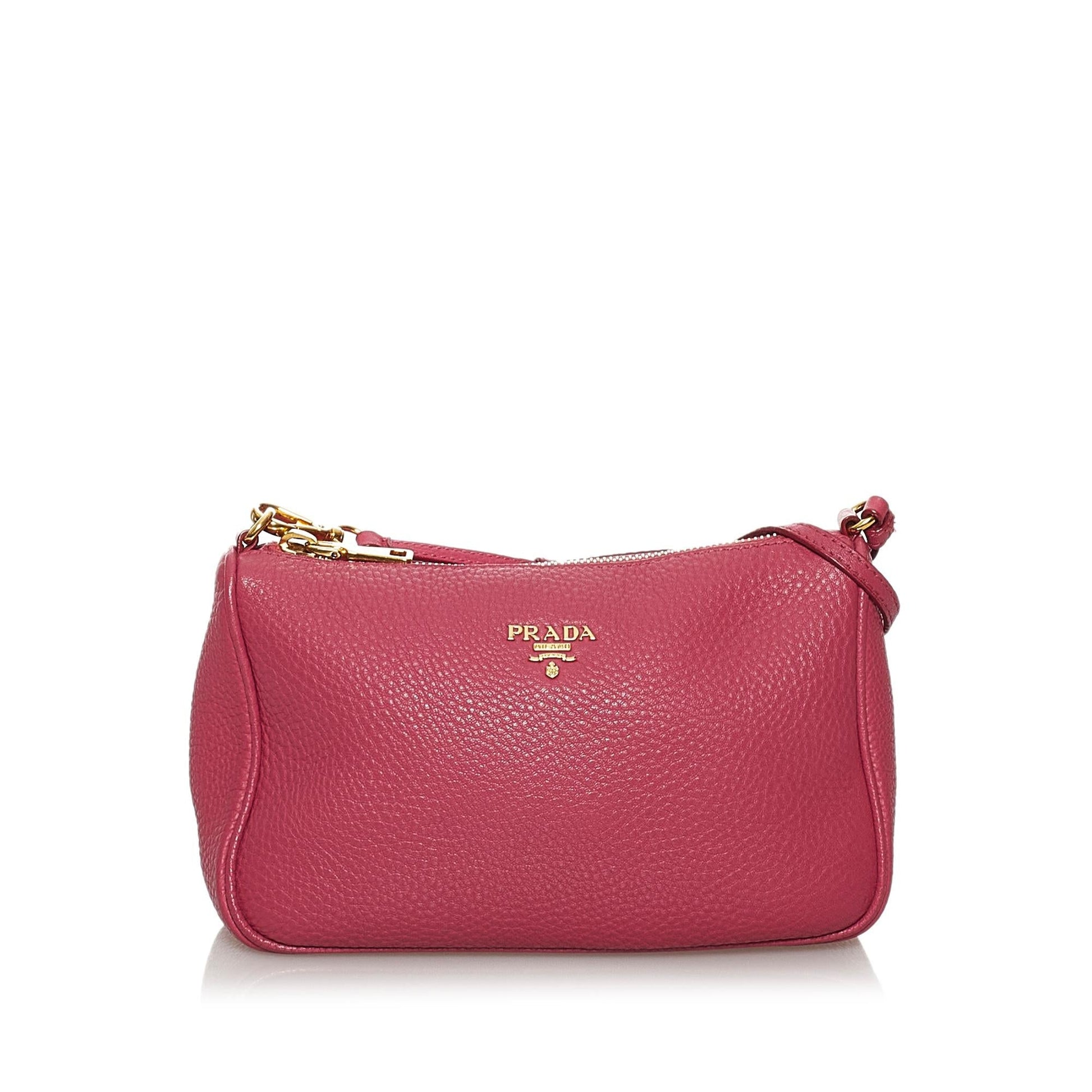 Prada Baguette Shg Handbag Leather Shoulder Bag Baguette Shg 30695