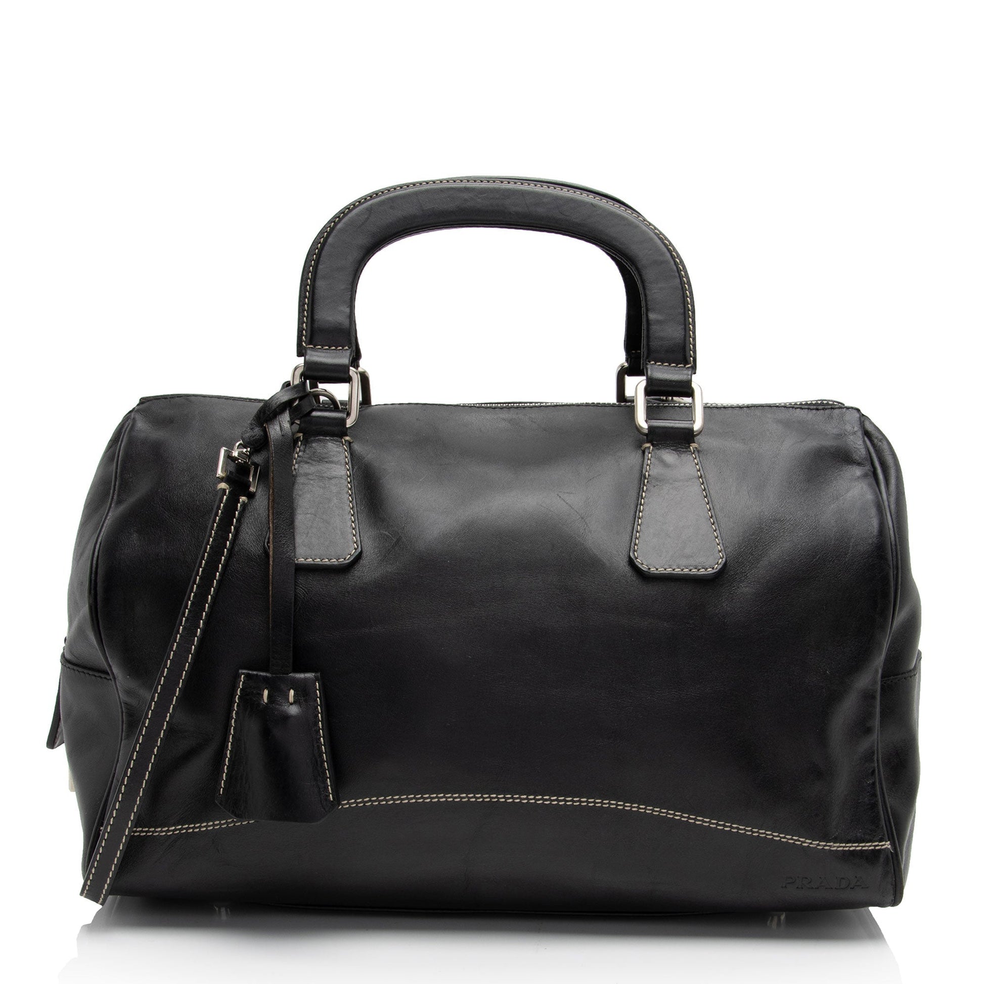 Prada Boston Bag Shf Kup8Rd Leather Satchel Bag
