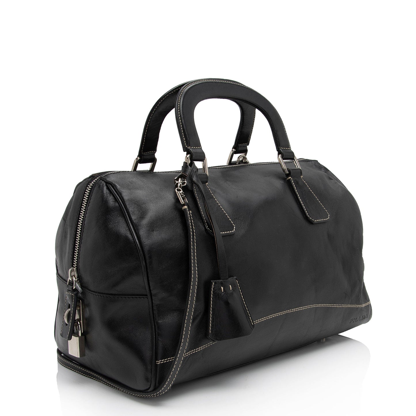Prada Boston Bag Shf Kup8Rd Leather Satchel Bag