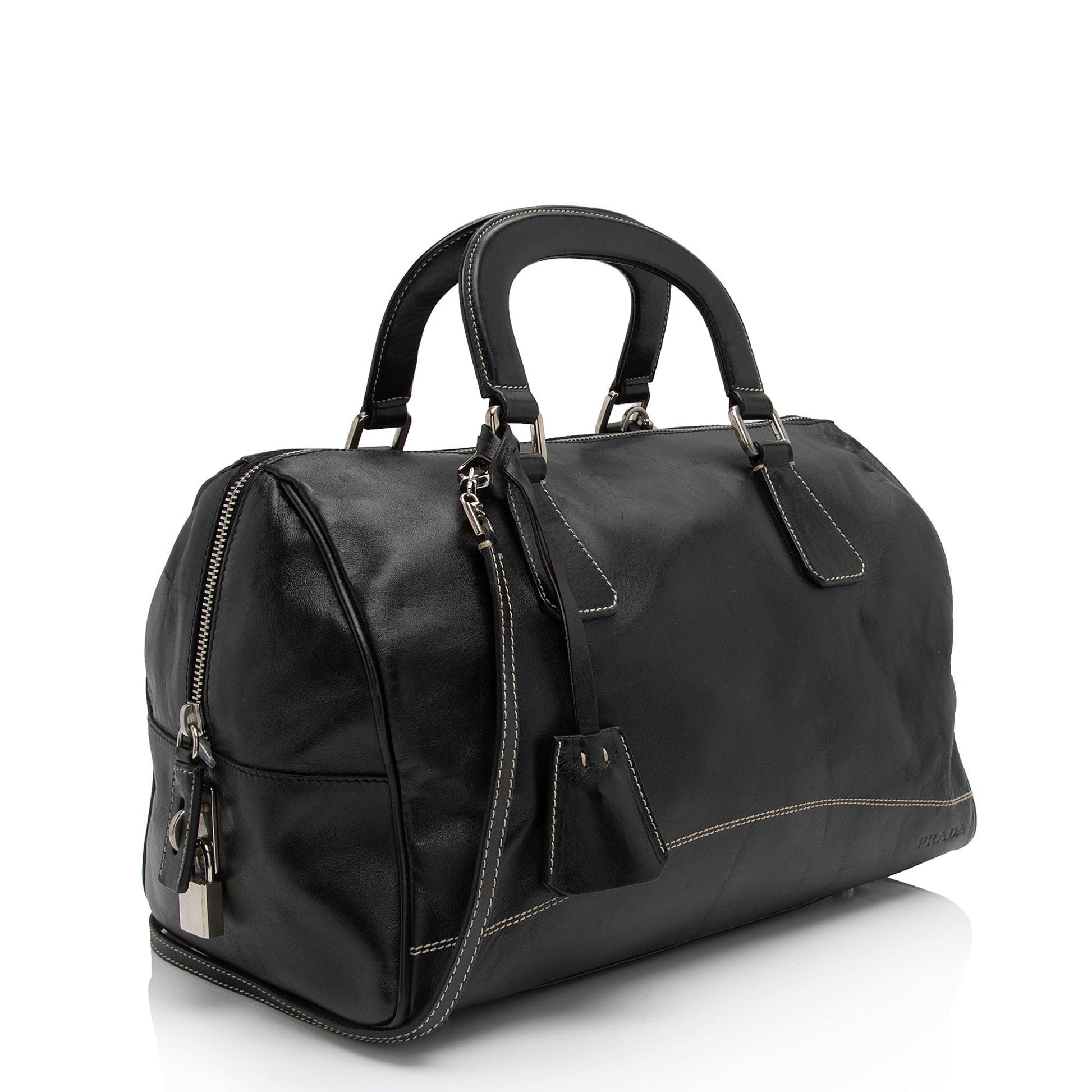 Prada Boston Bag Shf Kup8Rd Leather Satchel Bag