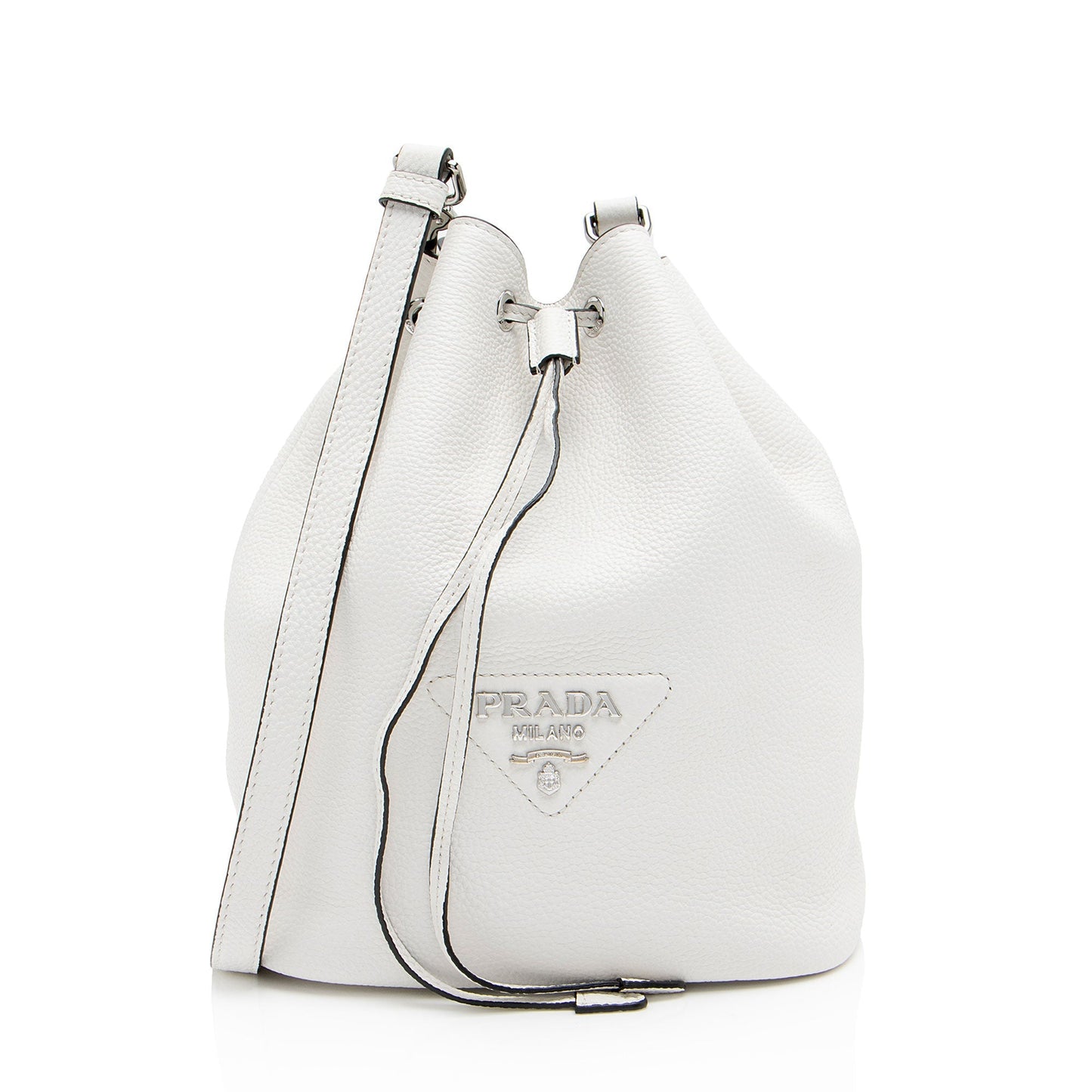 Prada Drawstring Bag Shf N7Ccz1 Leather Bucket Crossbody Bag