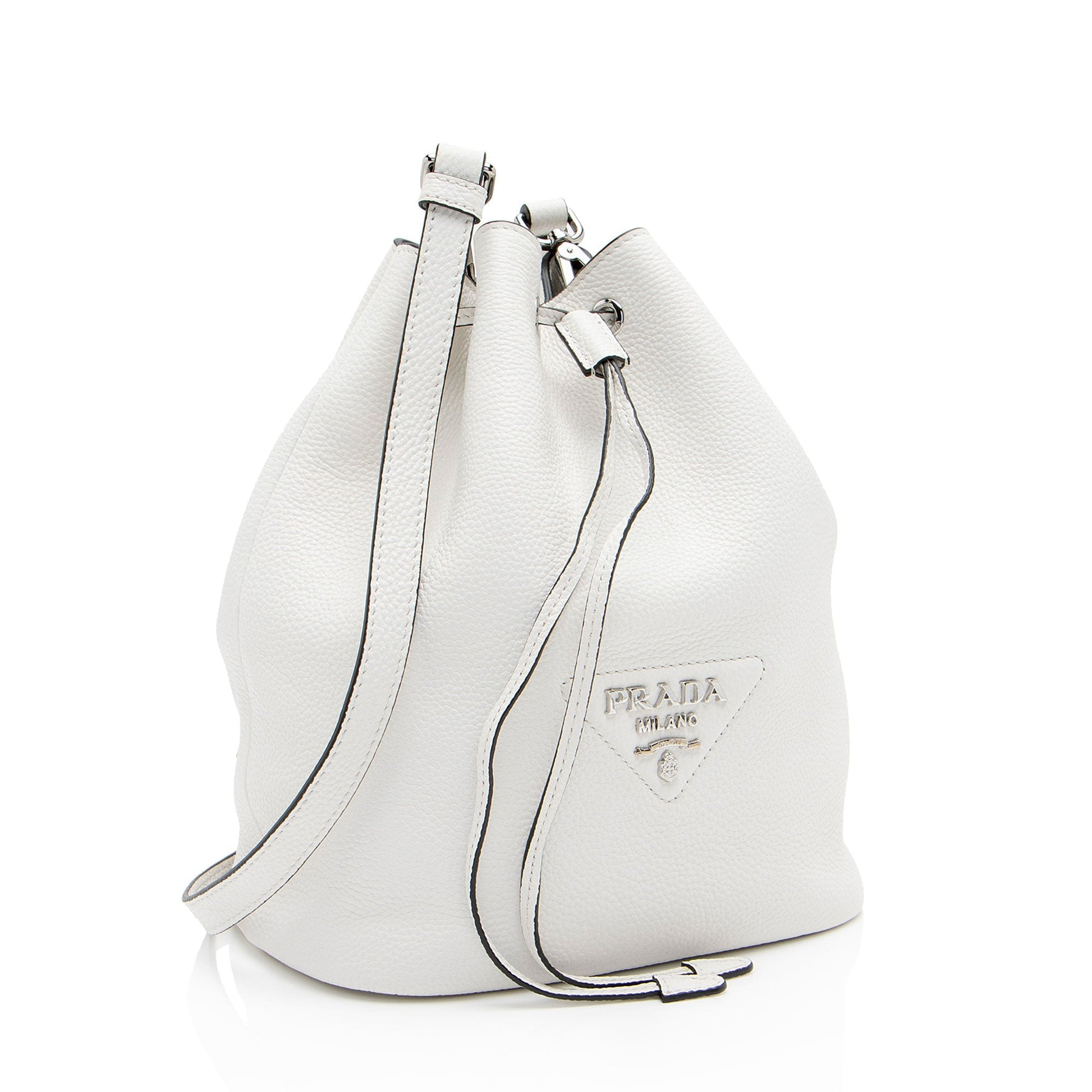 Prada Drawstring Bag Shf N7Ccz1 Leather Bucket Crossbody Bag