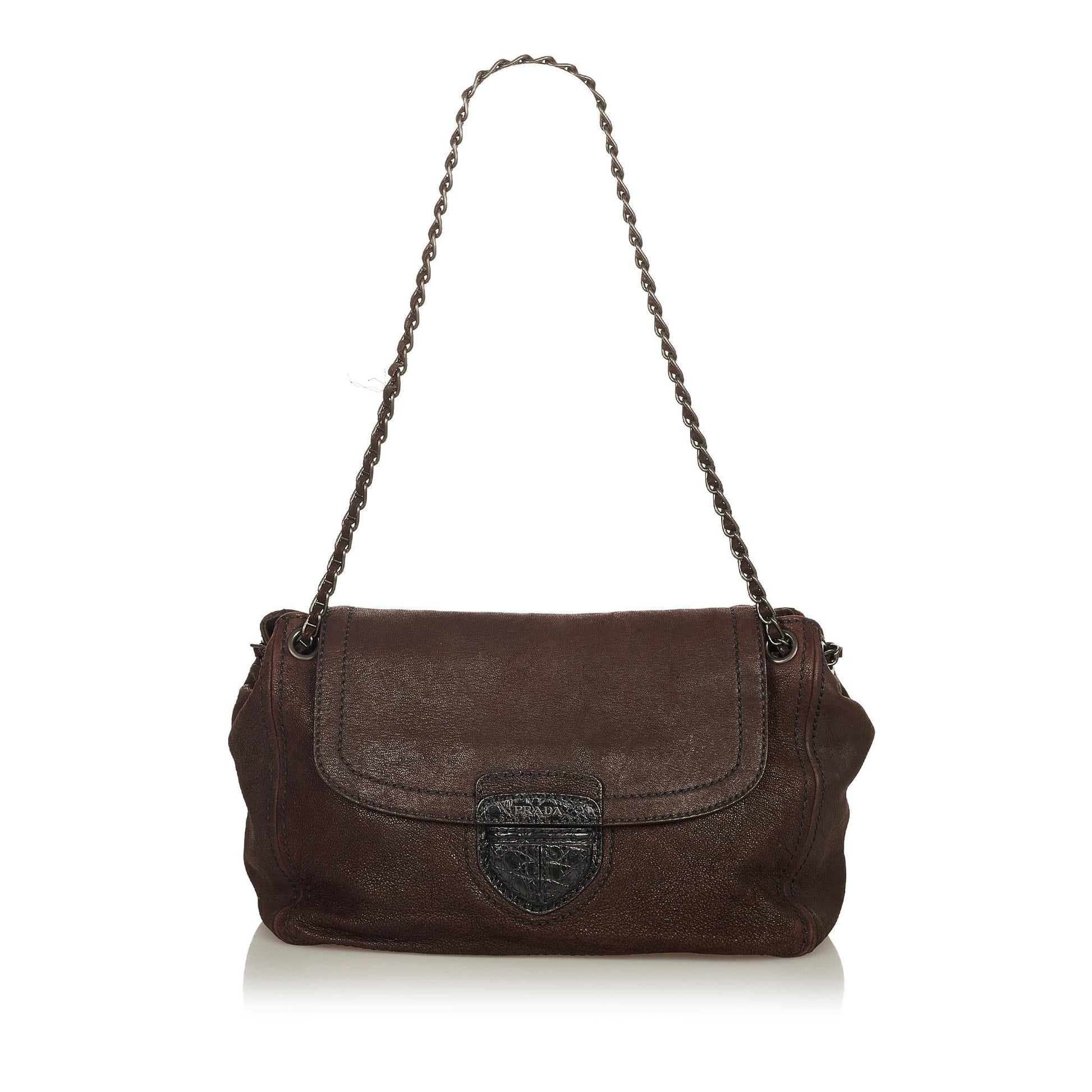 Prada Shoulder Bag Shg Leather Chain