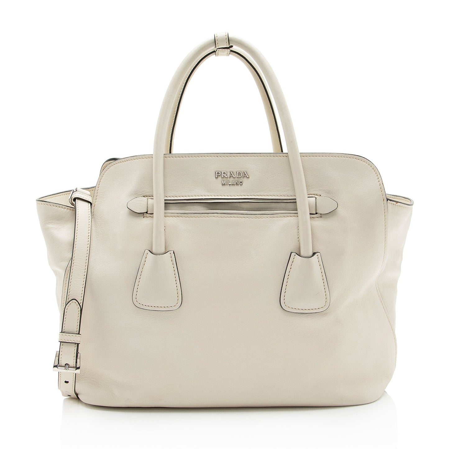 Prada Soft Shopping Tote Shf Suteao Leather Tote Bag