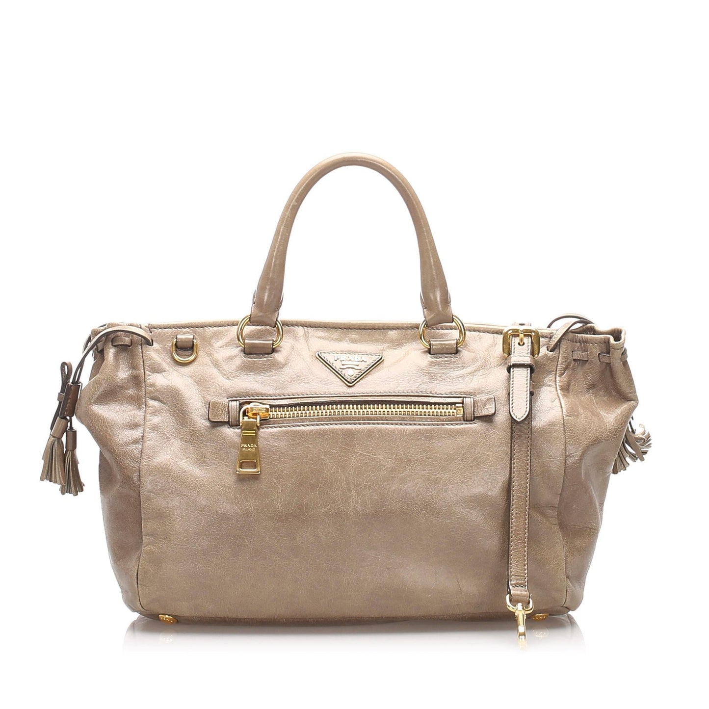 Prada Tote Leather Tote Bag Tote Shg 10589