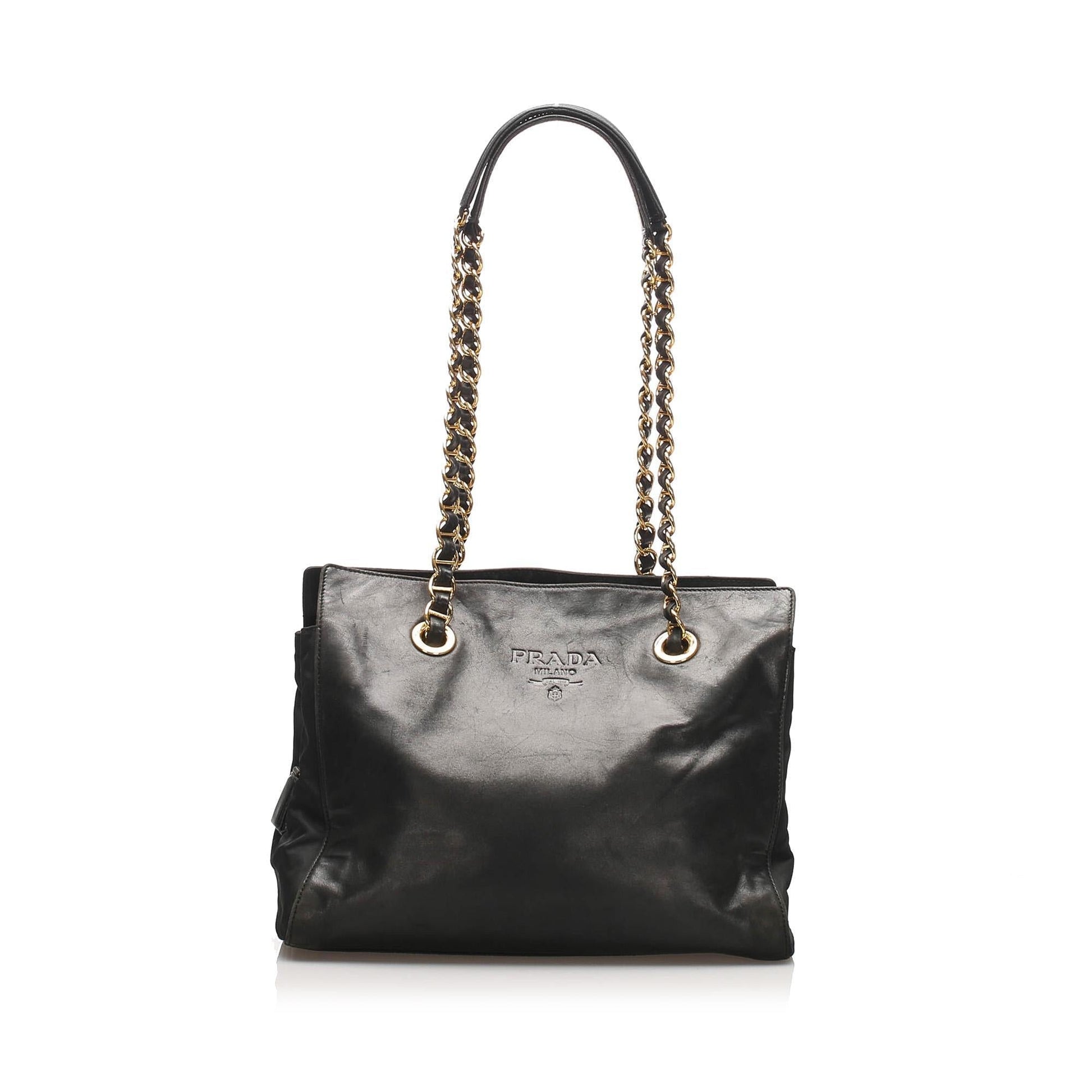 Prada Tote Bag Leather Bag Shg 10893
